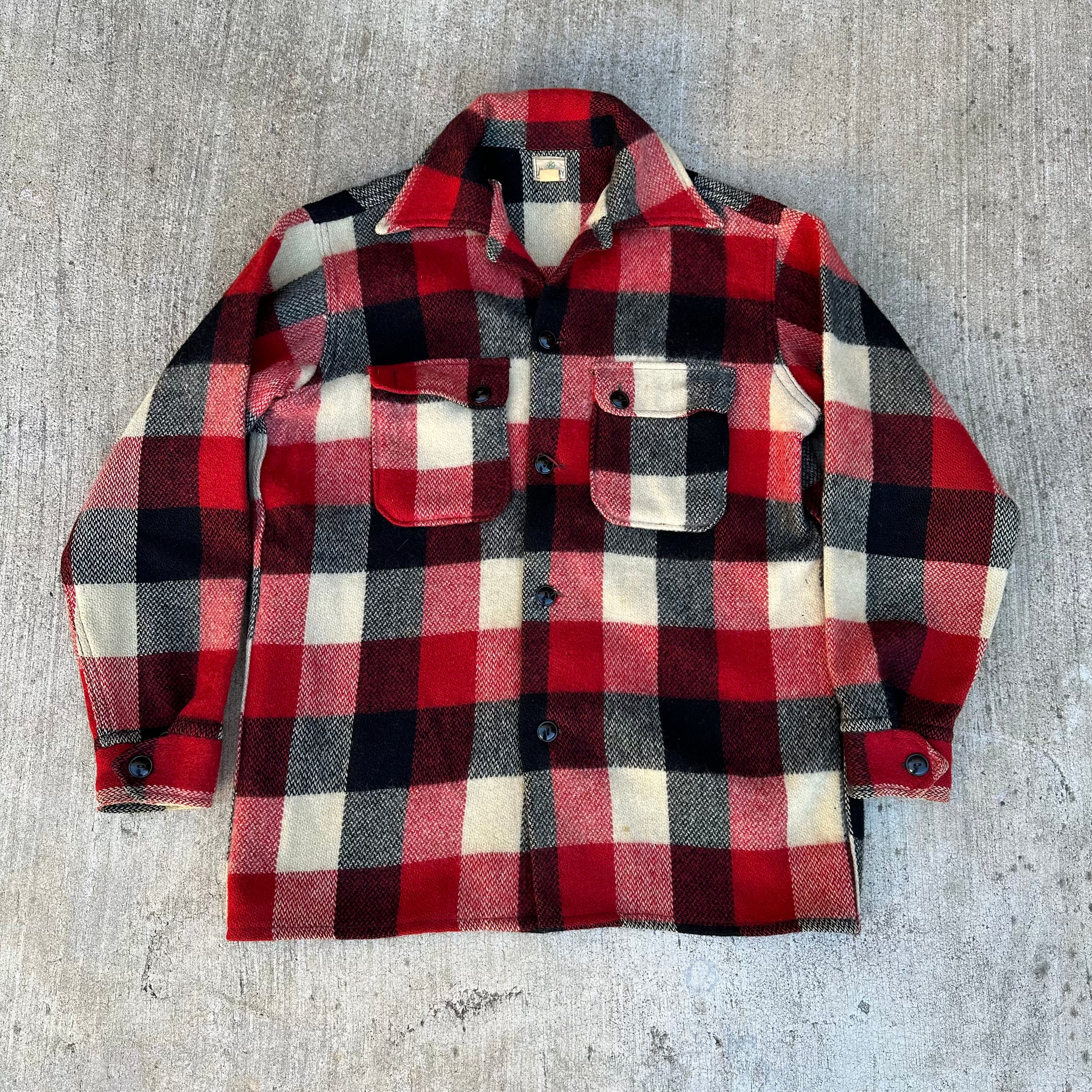 1940’s/50’s Monterey Plaid Wool CPO Shirt Medium