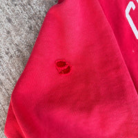 1980’s Faded Red Champion Reverse Weave Hooded Sweatshirt XL 25” Chest