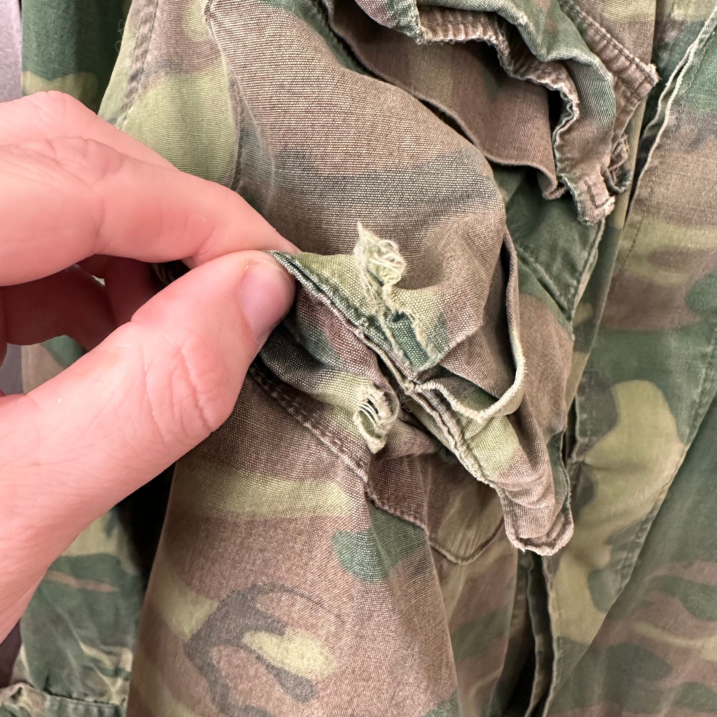 1960’s Poplin ERDL Camo Jungle Jacket Large Regular