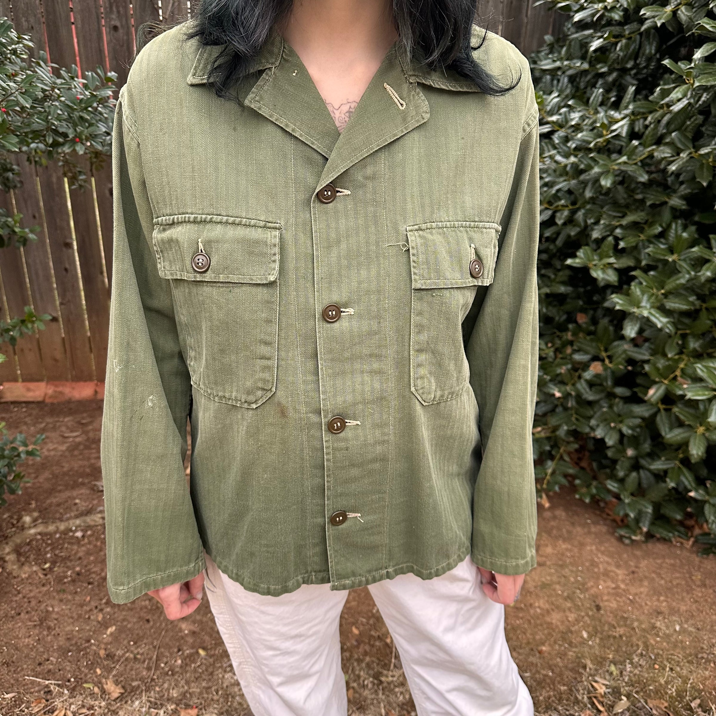 1950’s US Army HBT Fatigue Shirt Medium