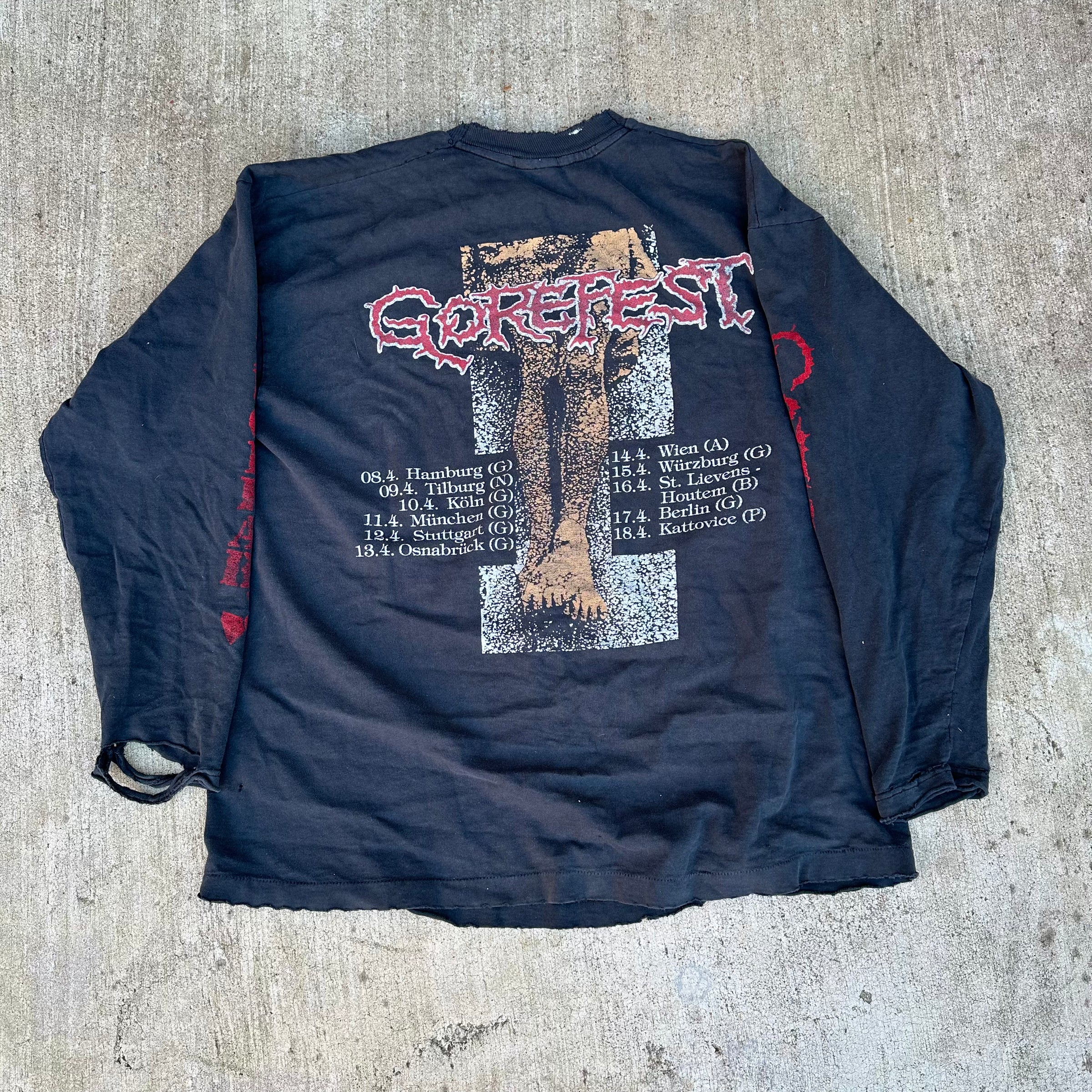 1993 Gorefest “False” Euro Tour Longsleeve T-Shirt XL