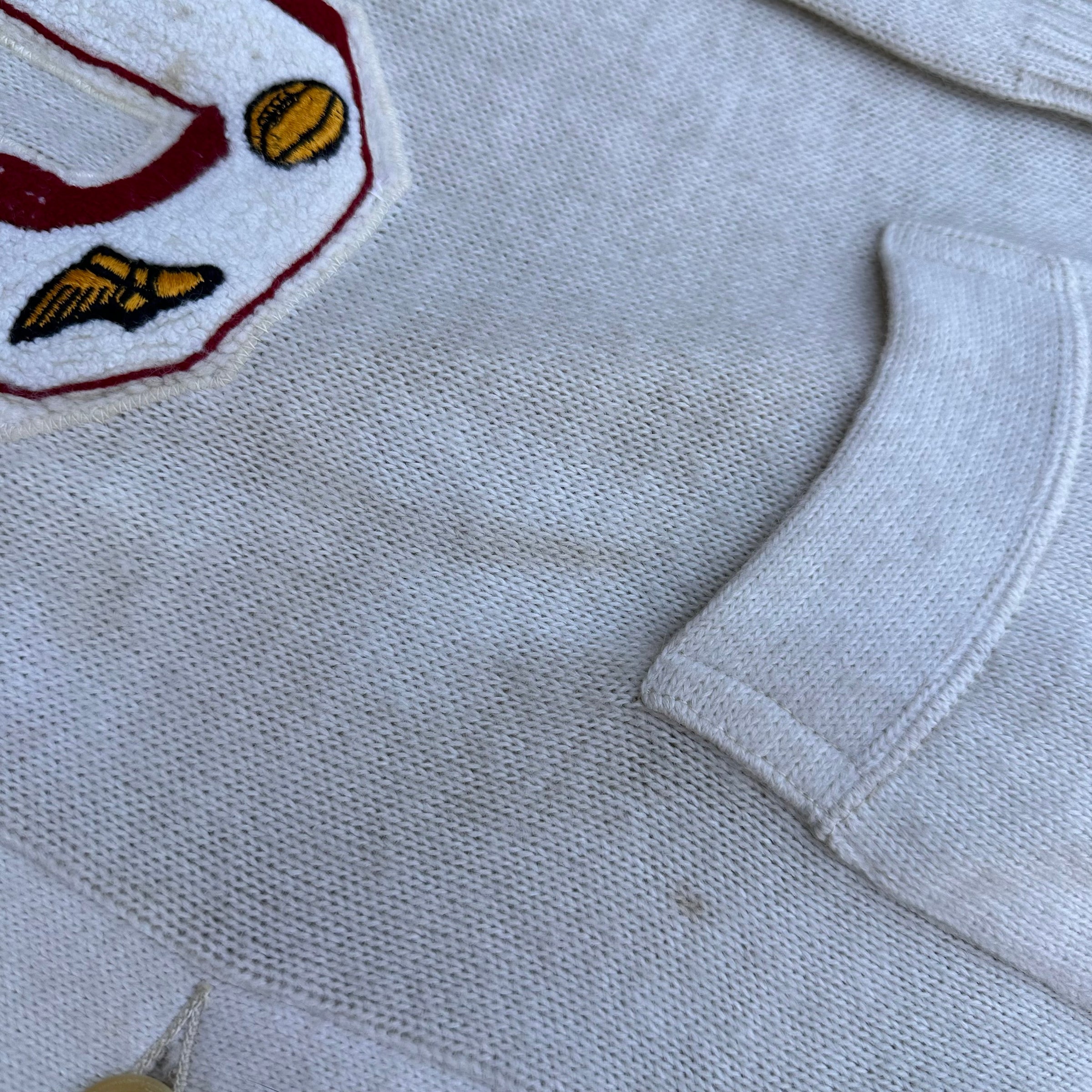 1950’s/60’s Patched Indian Head Letterman Cardigan Sweater Size 46