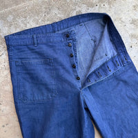 1950’s Stenciled USN Denim Trousers 34” Waist