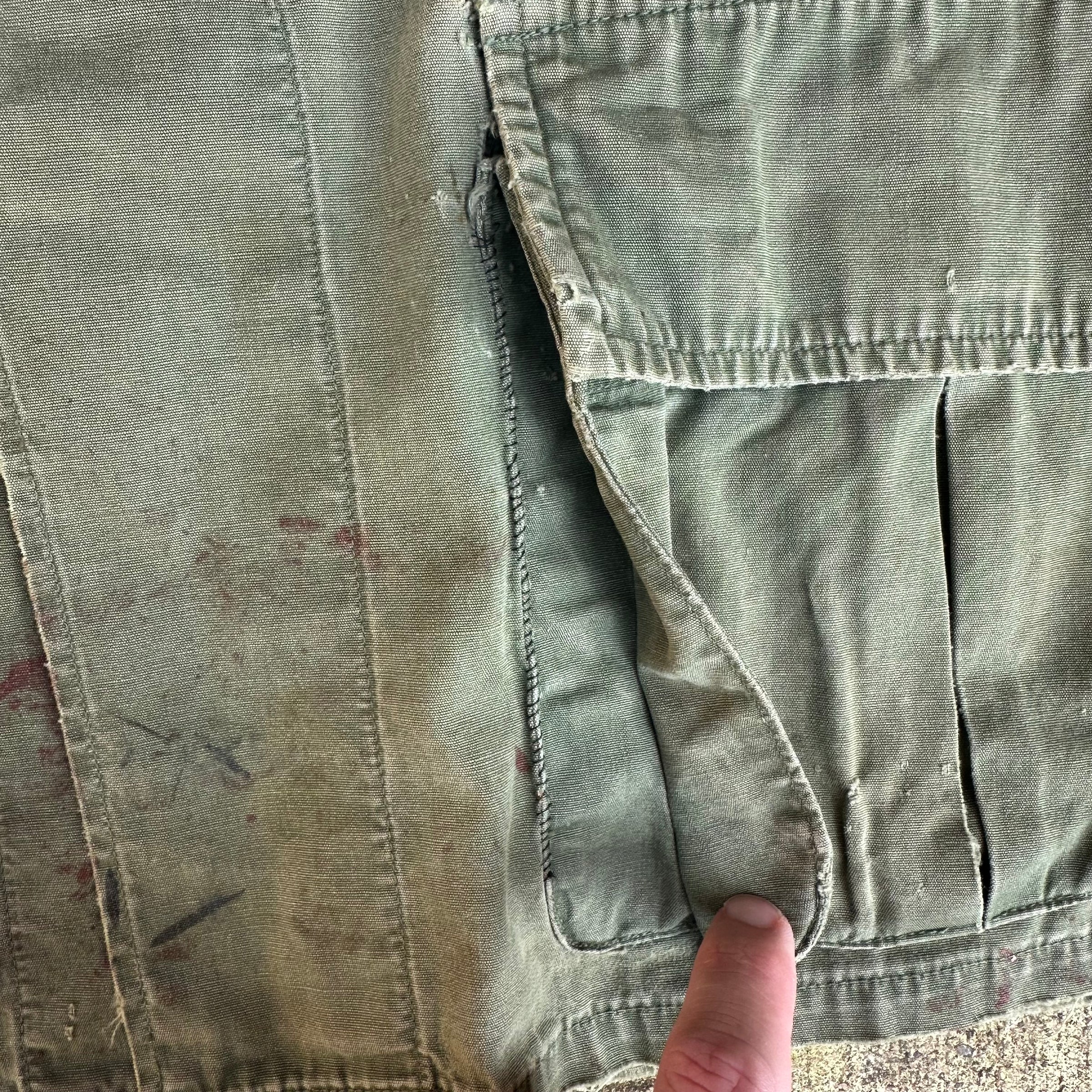1960’s Painted Poplin Jungle Jacket 22” Chest