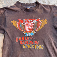 1980’s Harley Davidson “Hog Power” T-Shirt Tagged Medium