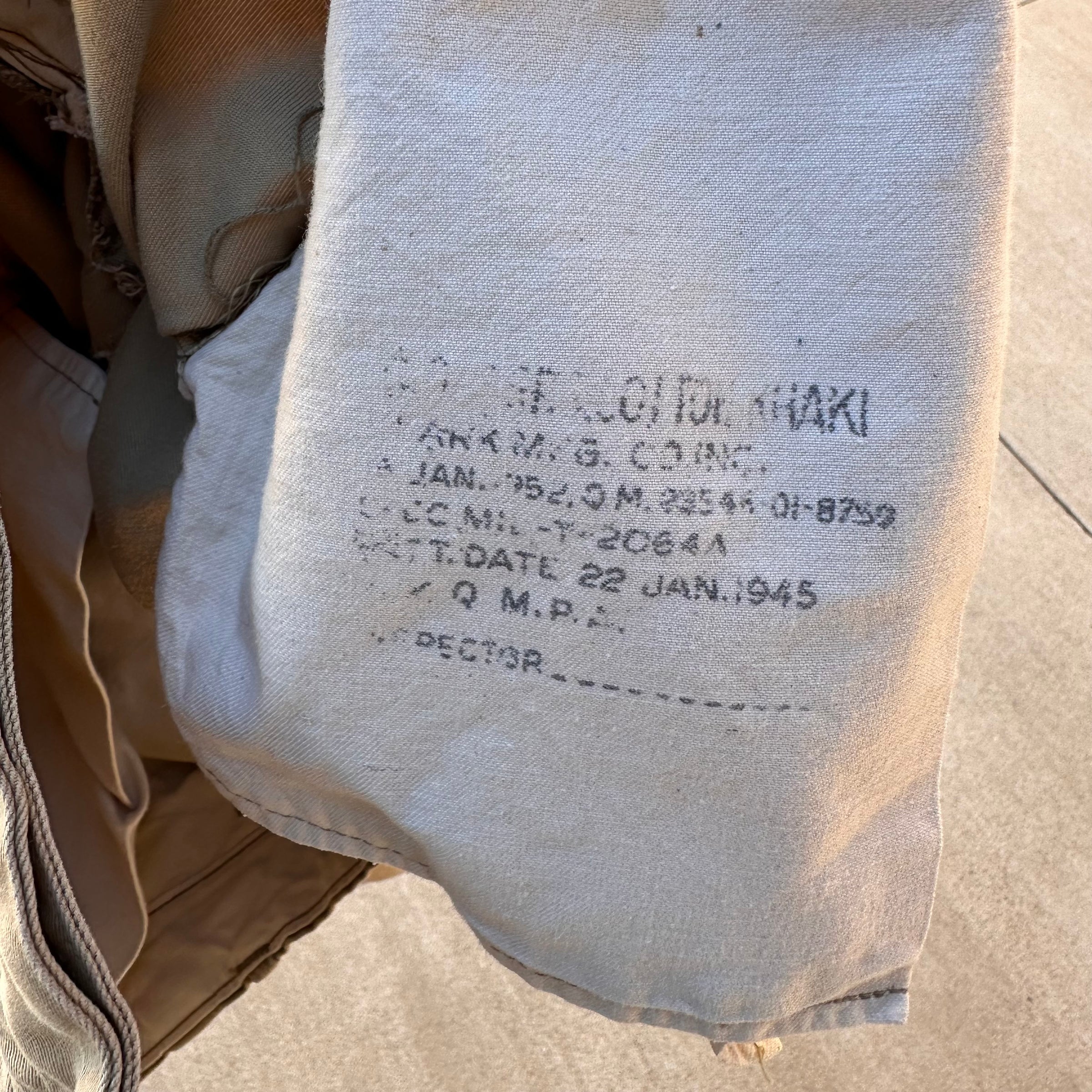 1940’s WWII US Army M-45 Khaki Pants 30” x 29”