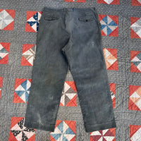 1920’s/30’s Strong Reliable Grey Corduroy Pants 38” x 28”