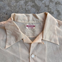 1950’s Penney’s TopFlight Short Sleeve Nylon Loop Collar Shirt XL