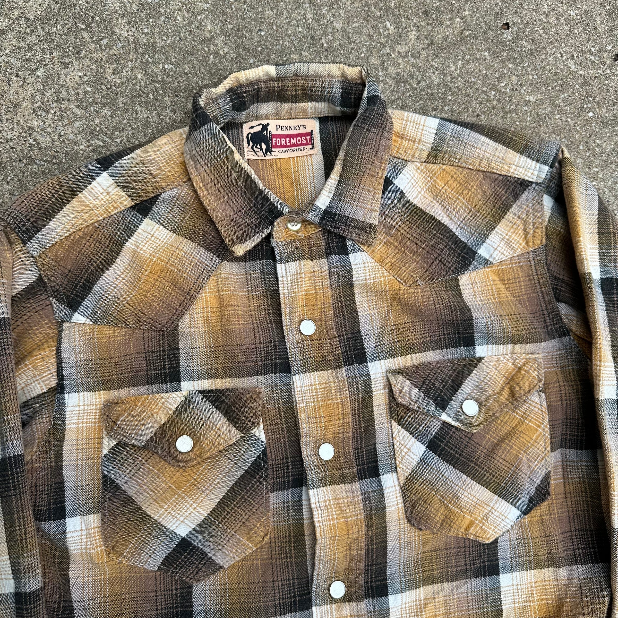 1950’s Penney’s Foremost Cotton Western Shirt Small
