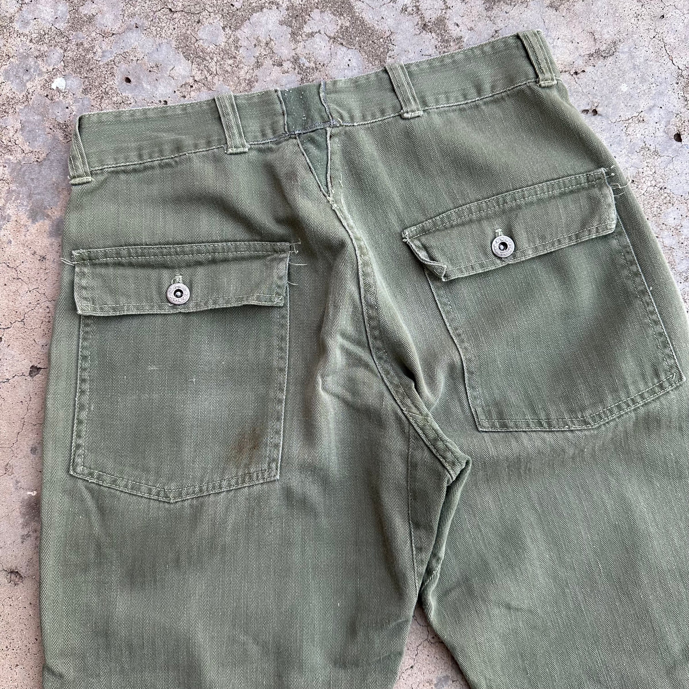 1940’s/50’s HBT Fatigue Pants 29” Waist