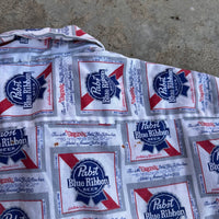 1970’s PBR Beer Print Short Sleeve Shirt XL