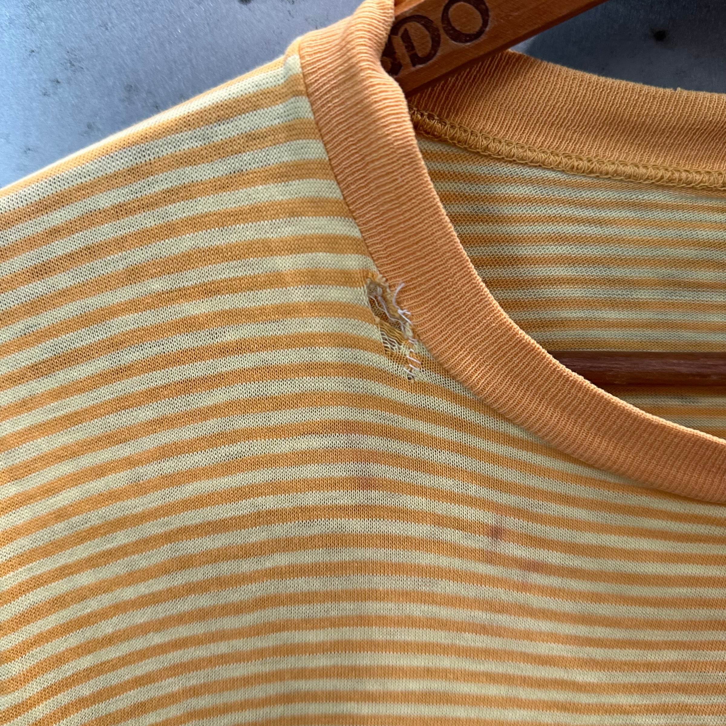 1960’s Jantzen Striped Yellow T-Shirt Medium