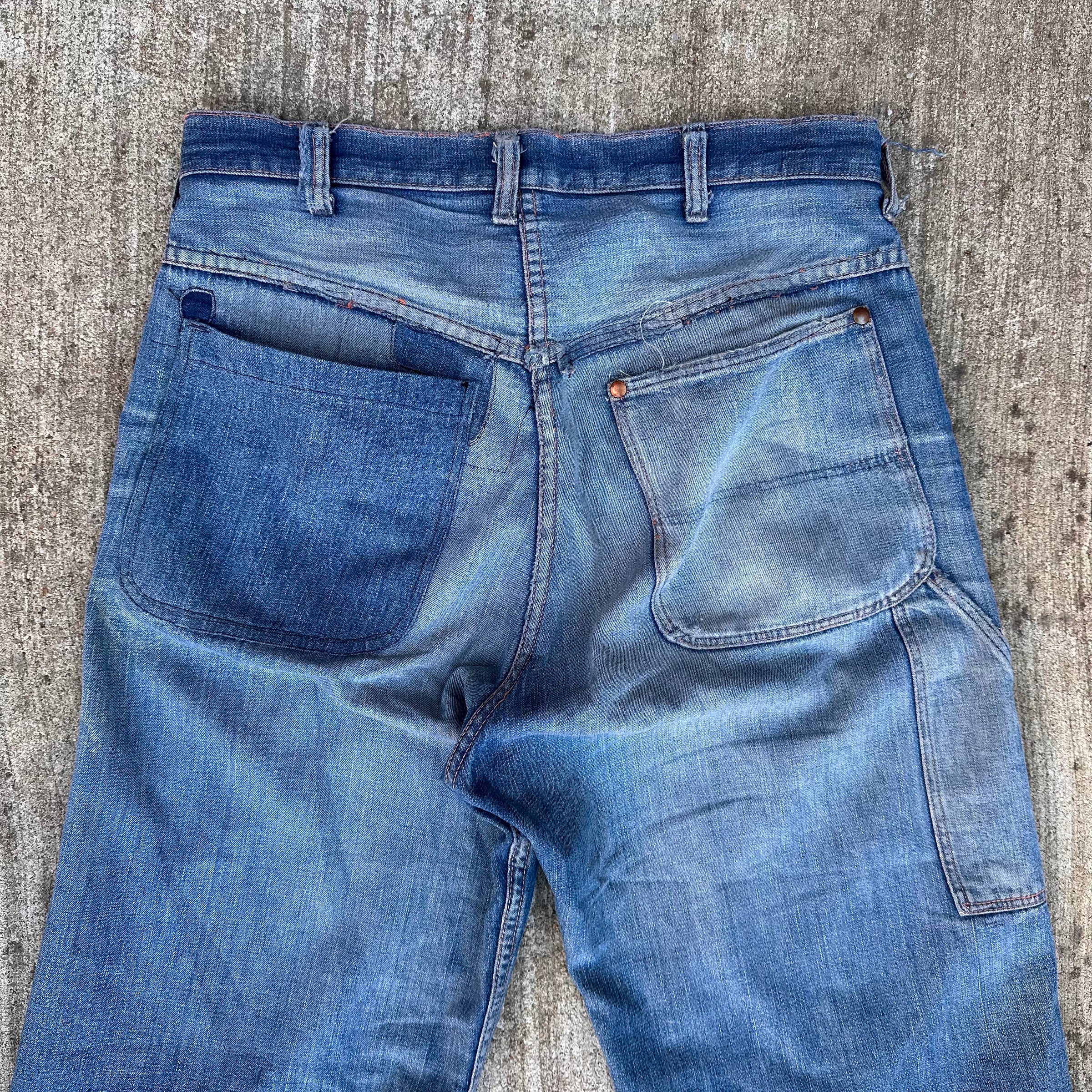 1940’s Sanforized Donut Button Denim Carpenter Jeans 31” x 30”