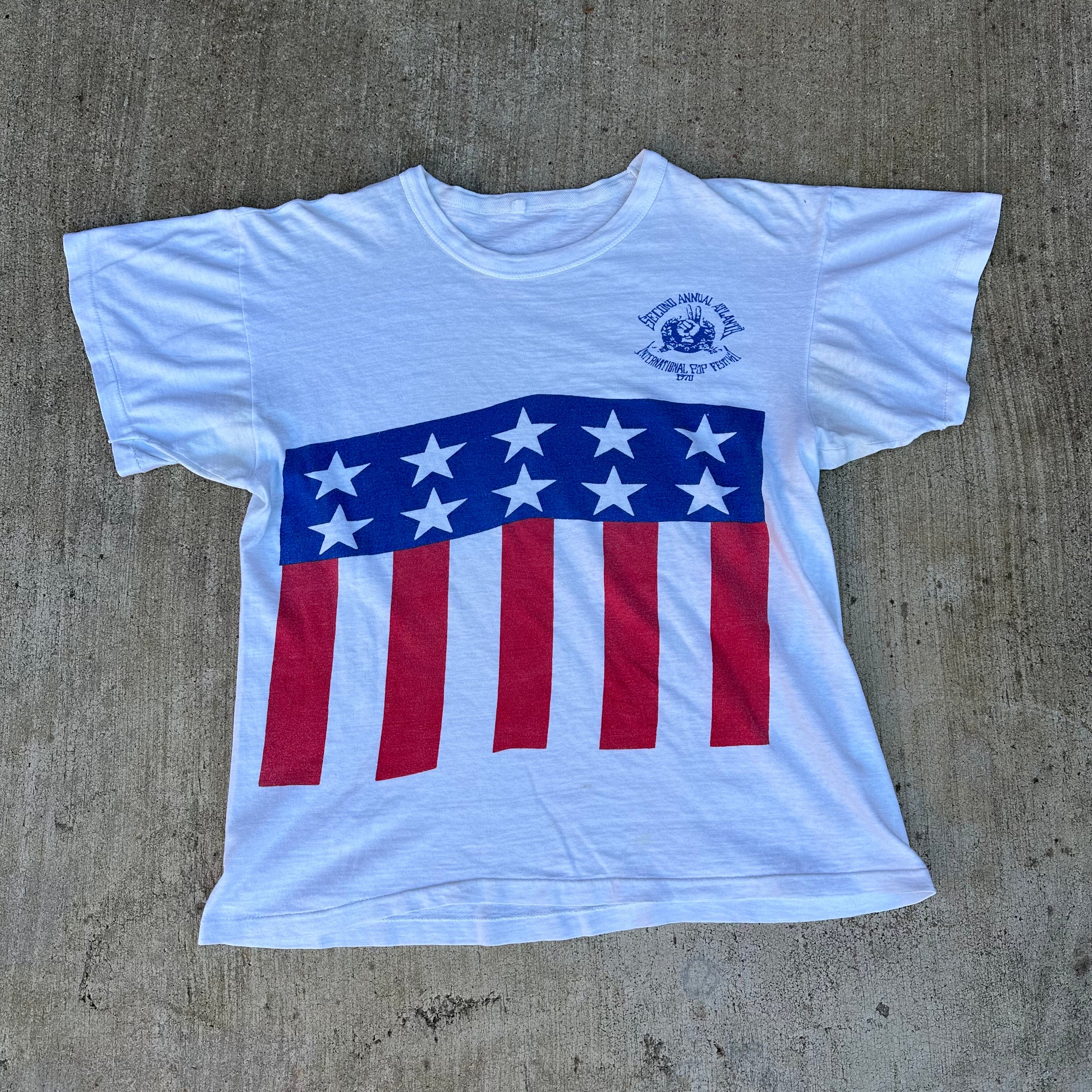 1970 Second Annual Atlanta International Pop Festival T-Shirt Large