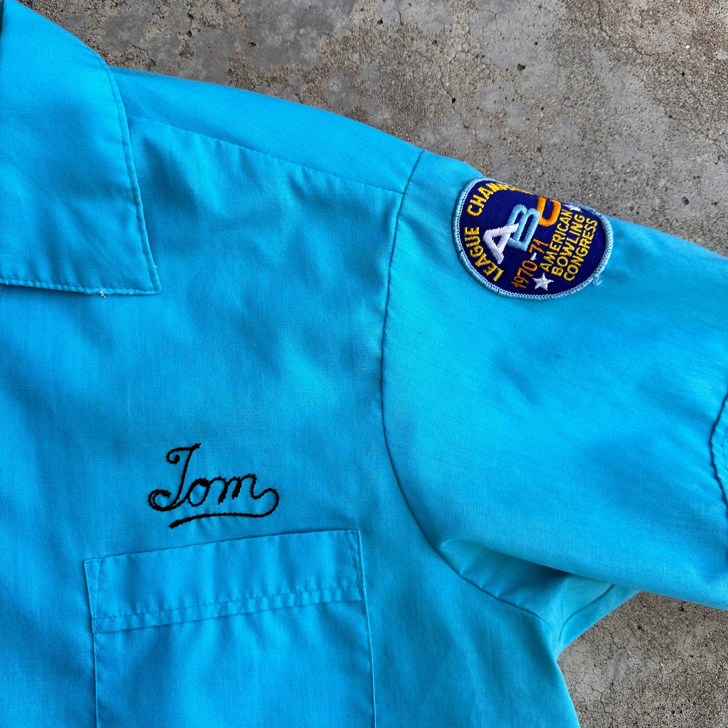 1970’s Nat Nast Embroidered Bowling Shirt Large