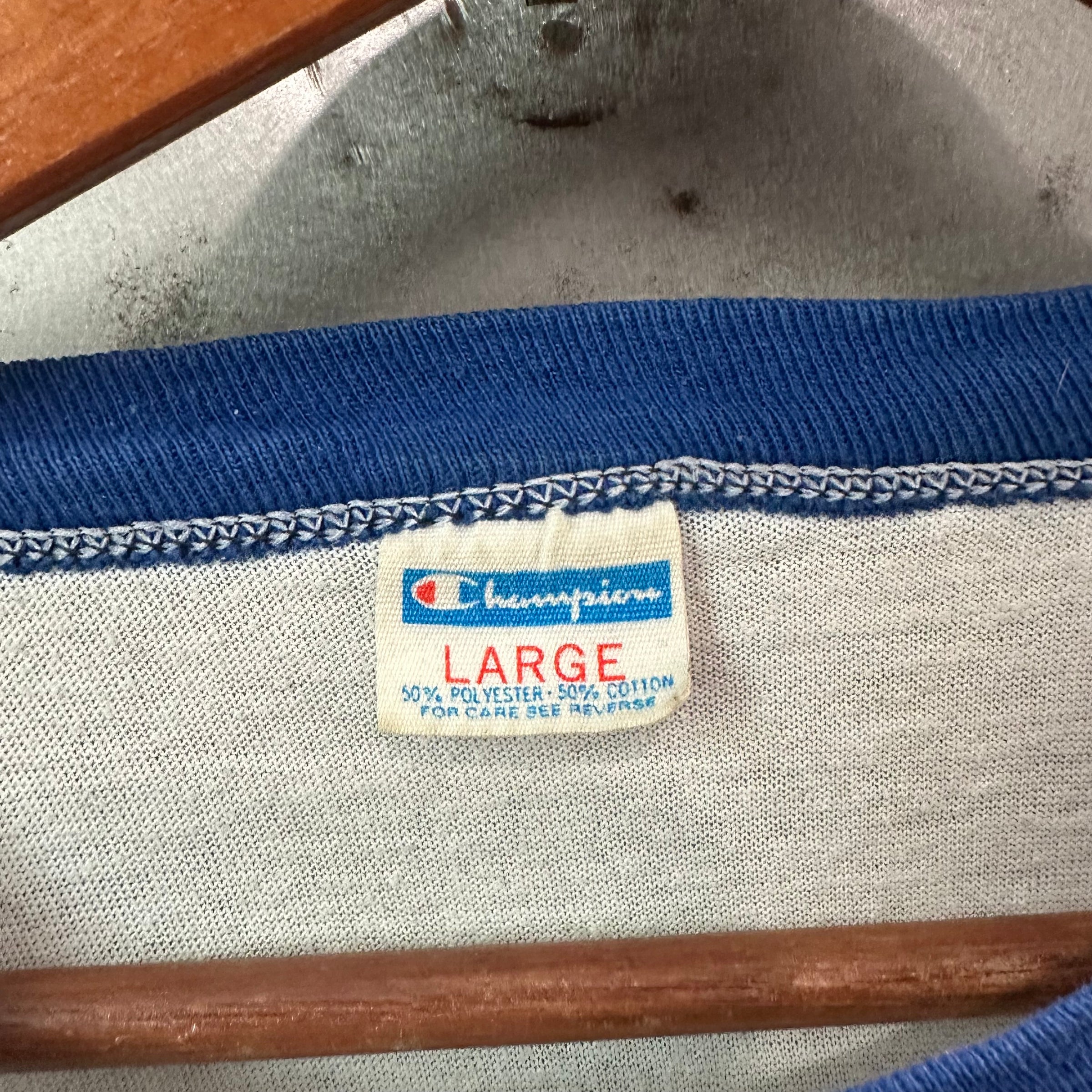 1970’s Champion Blue Bar Seattle Seahawks Ringer T-Shirt Medium