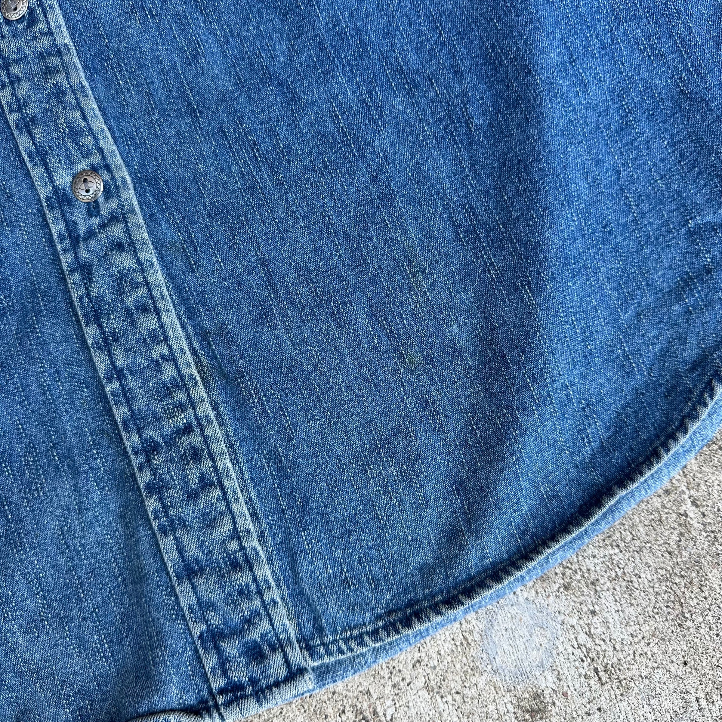 1980’s Eastern Mountain Sports Denim Button Down Shirt Medium