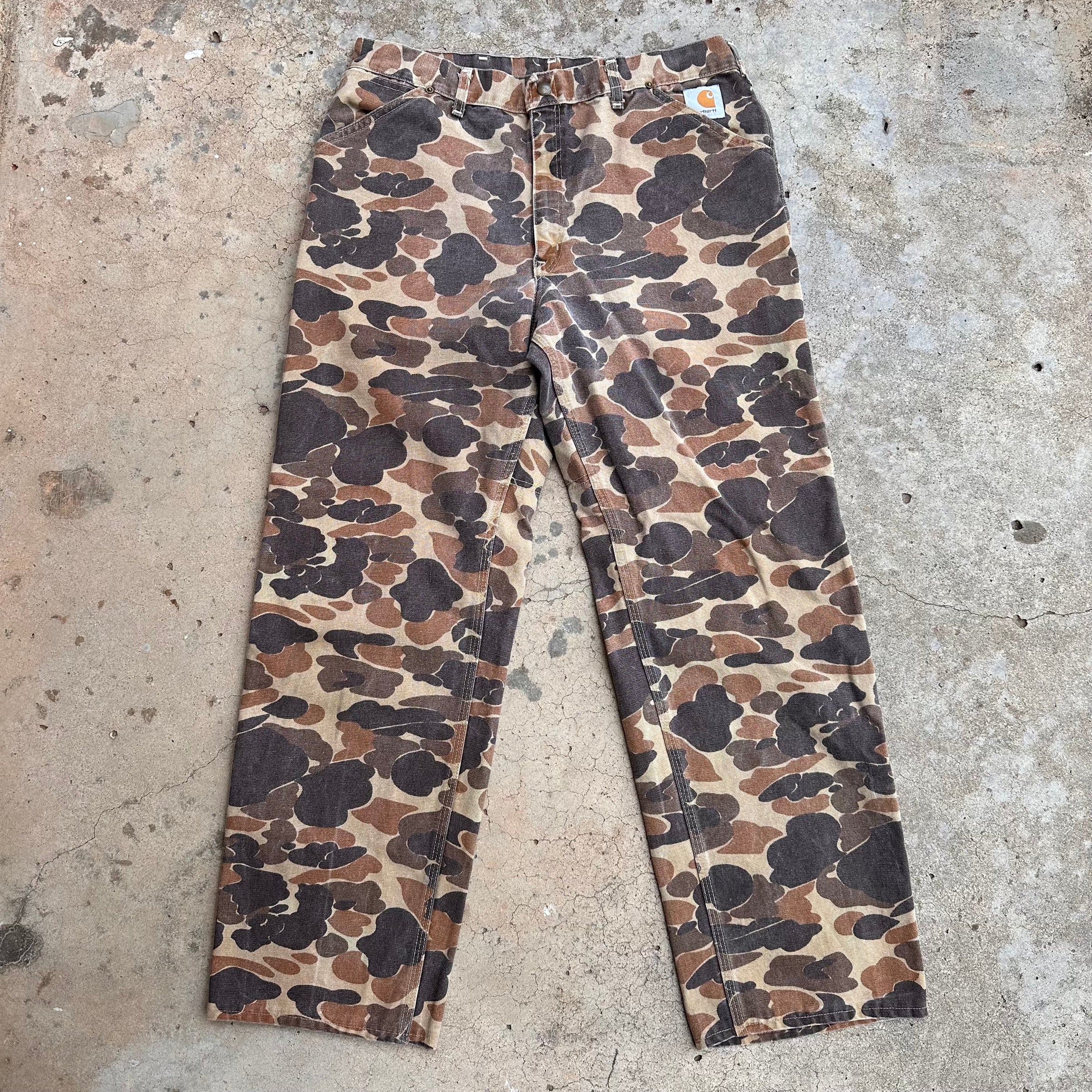 1970’s Carhartt Duck Camo Canvas Pants 32” Waist