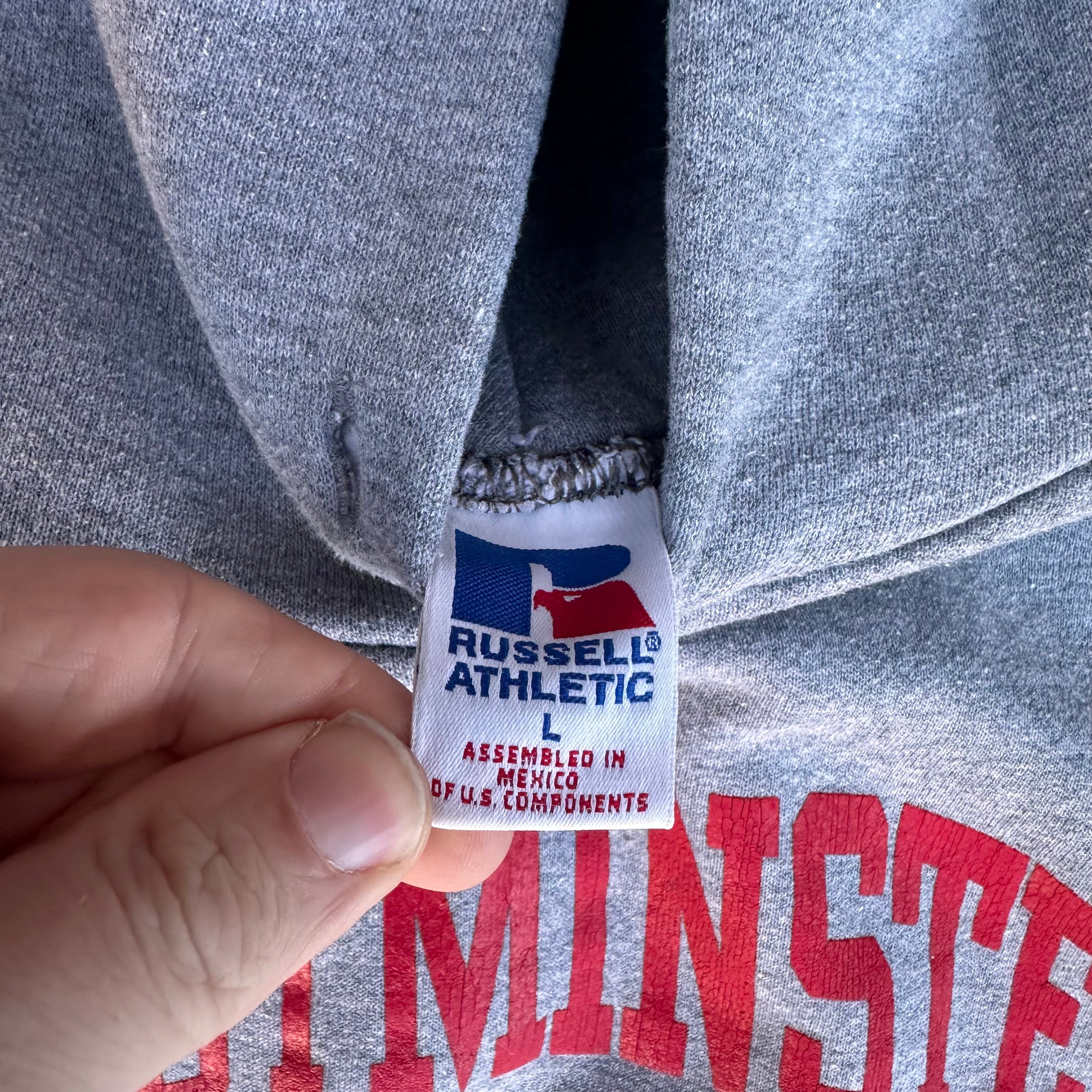 1990’s Westminster Baseball Russell Athletic Hooded Sweatshirt Large