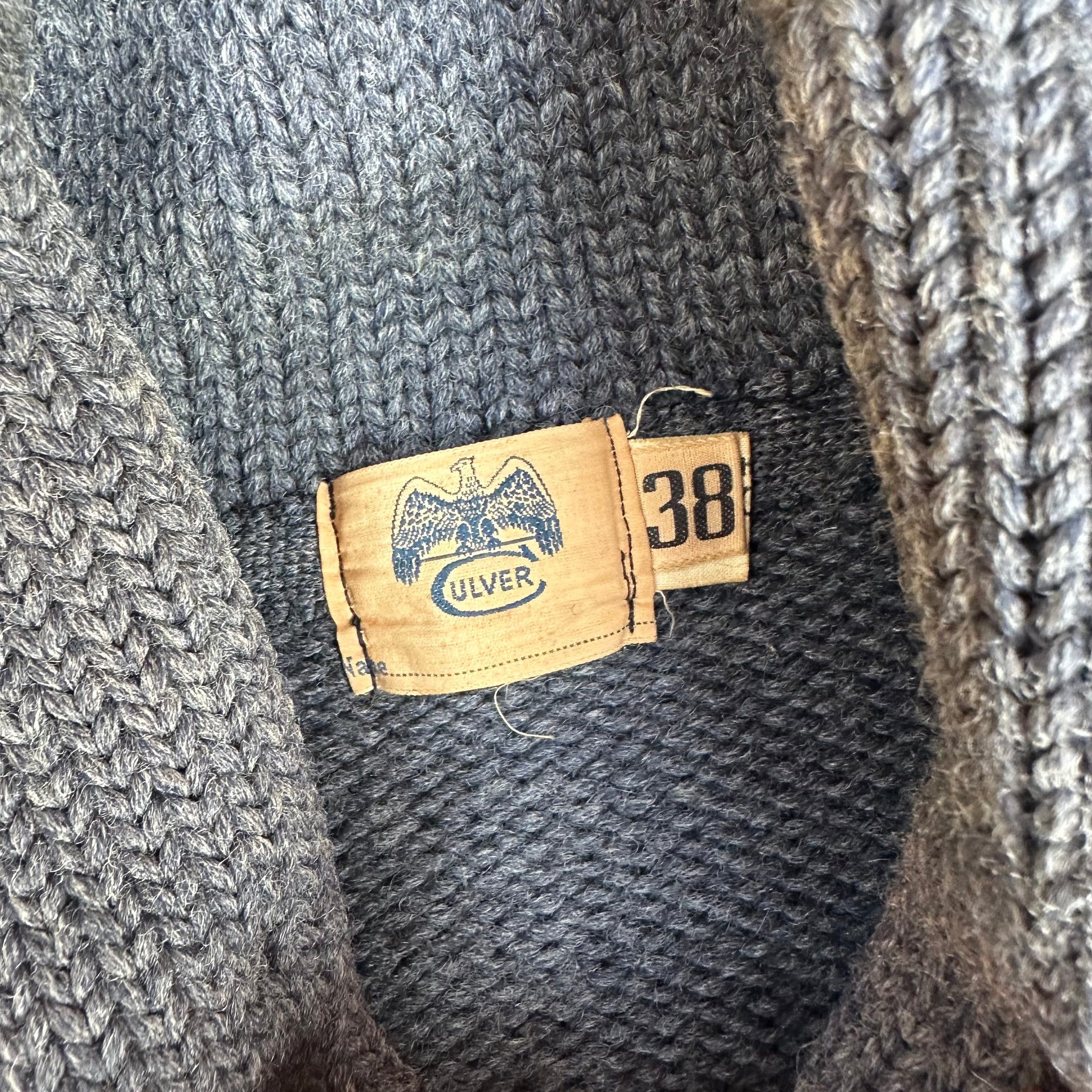1930’s/40’s Culver Military Academy Shawl Collar Sweater Size 38