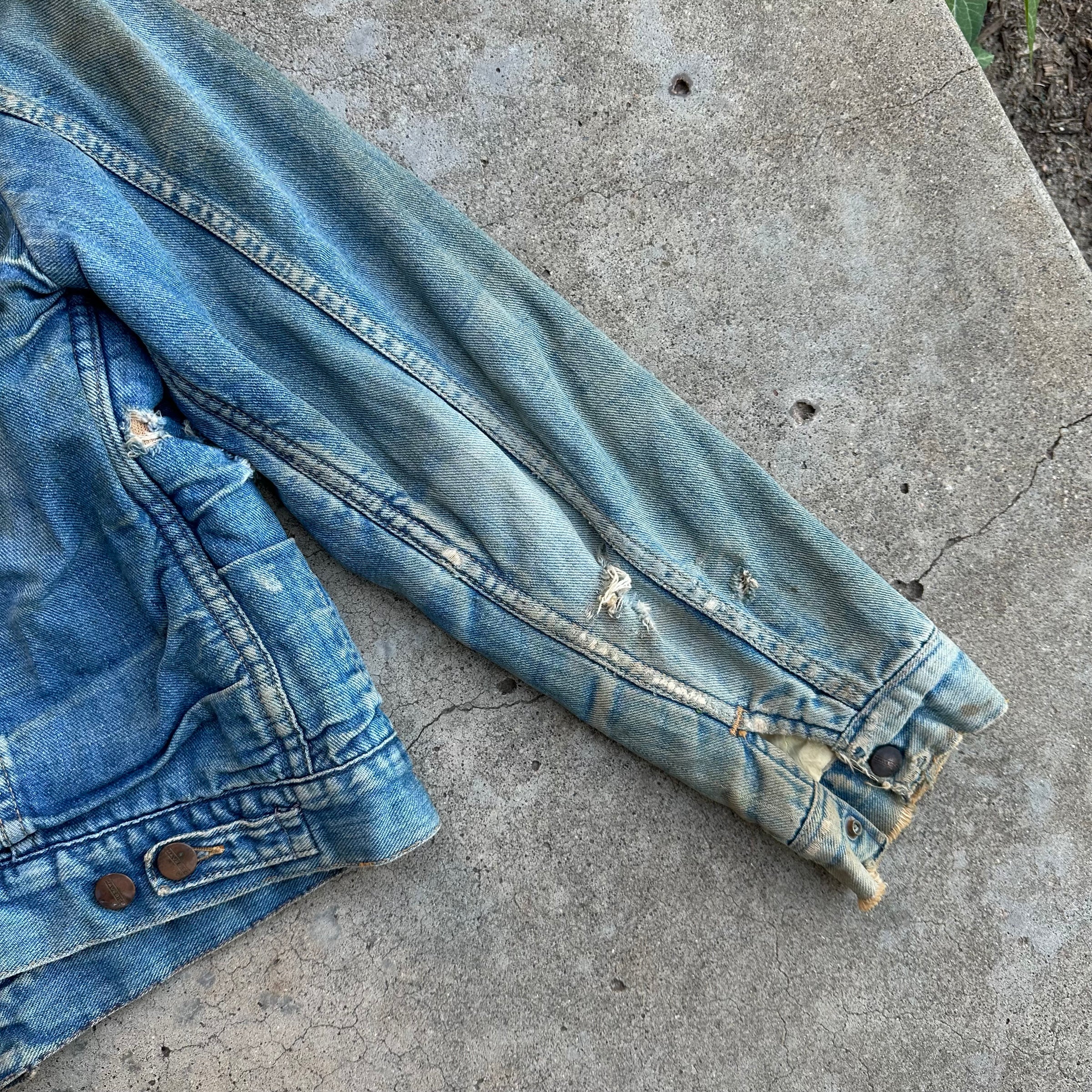 1960’s Maverick Blue Bell Sherpa Lined Denim Jacket Size 40