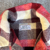 1960’s Arrow Plaid Wool Loop Collar Shirt Medium