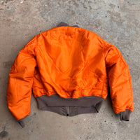 1990’s Alpha Industries Brown Reversible MA-1 Flight Jacket Large 27” Chest