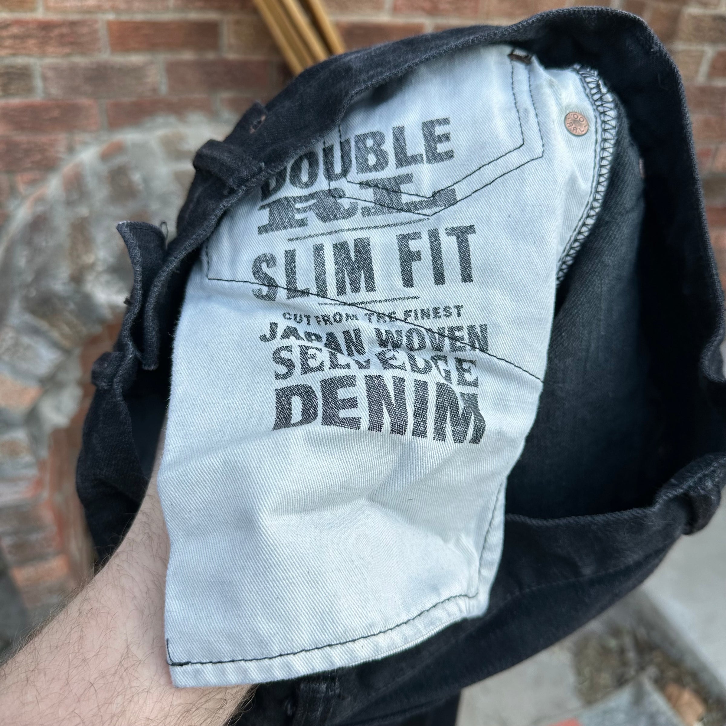 RRL Double RL Slim Fit Black Selvedge Denim Jeans 30” x 29”