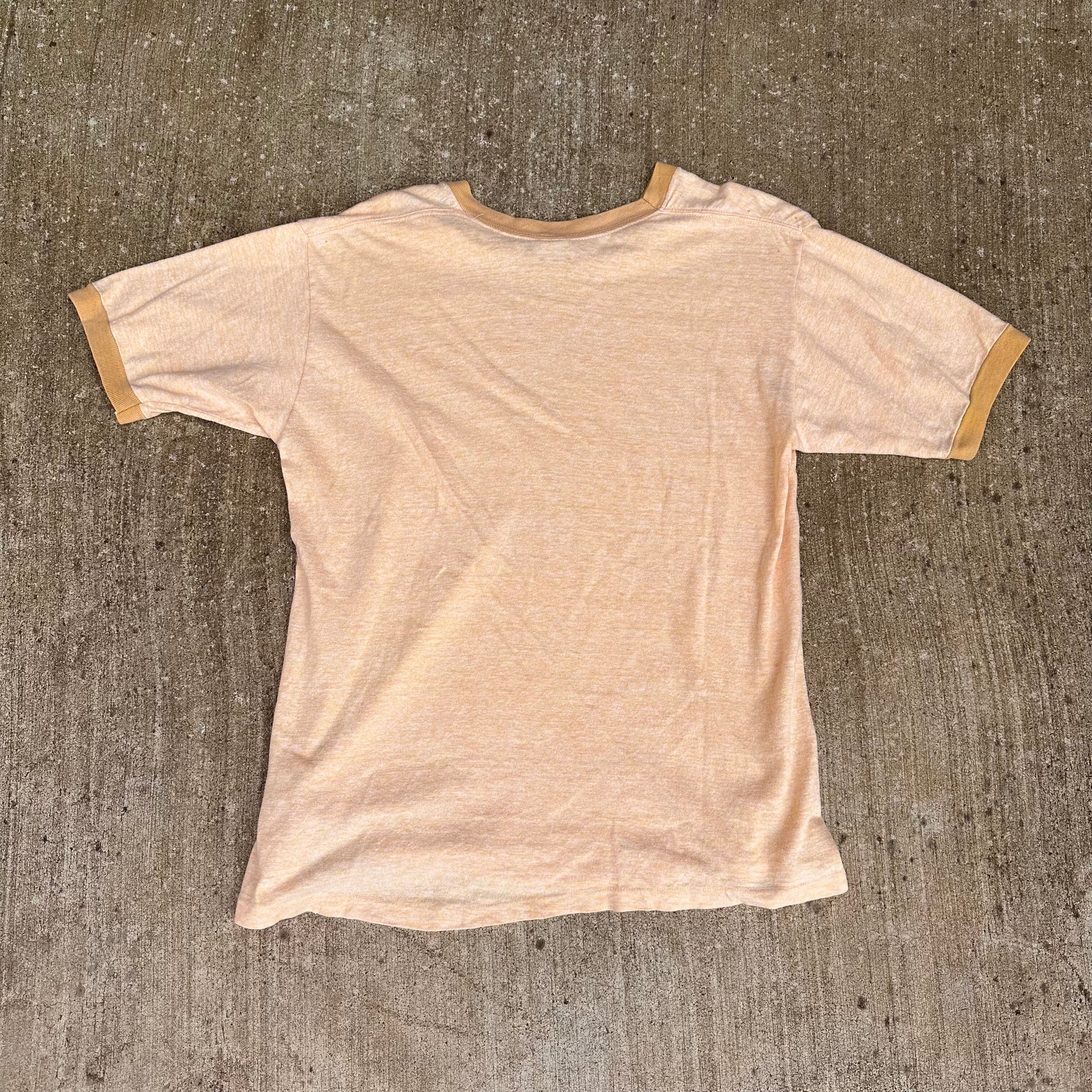 1960’s Da-Mil Varsity Heather Yellow Ringer T-Shirt Medium