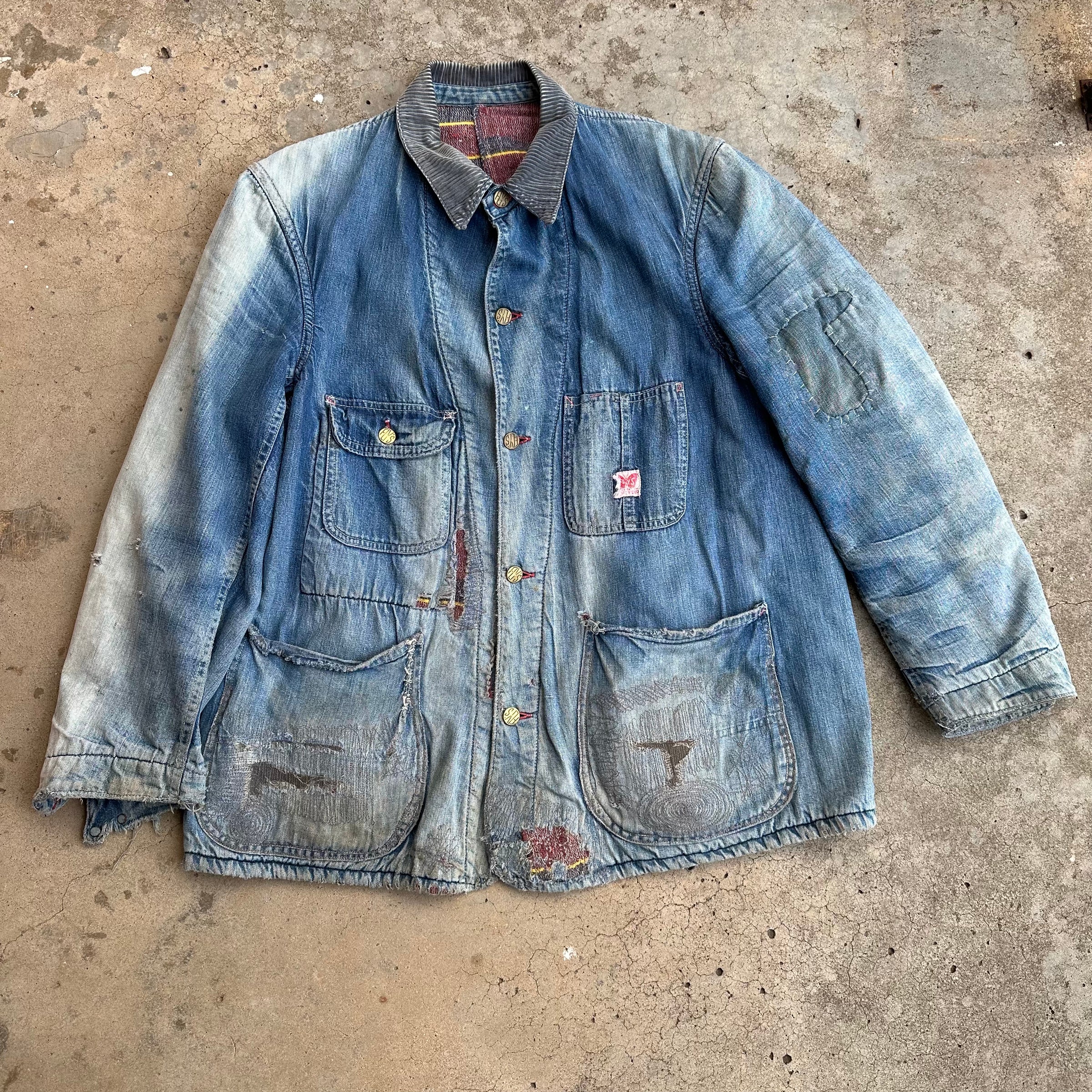 1950’s/60’s Fly’s Blanket Lined Denim Chore Jacket XL