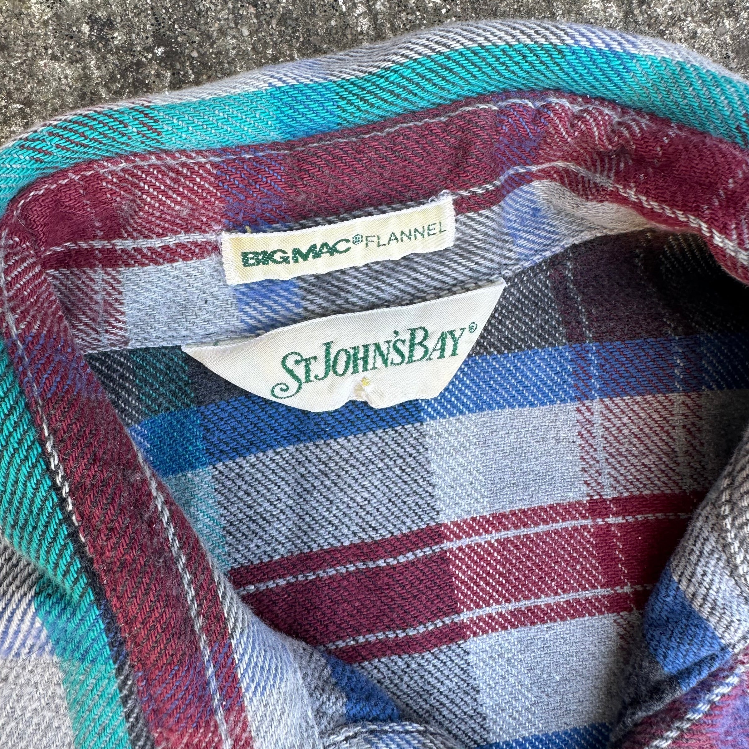 1980’s Big Mac St John’s Bay Plaid Cotton Flannel Shirt XL