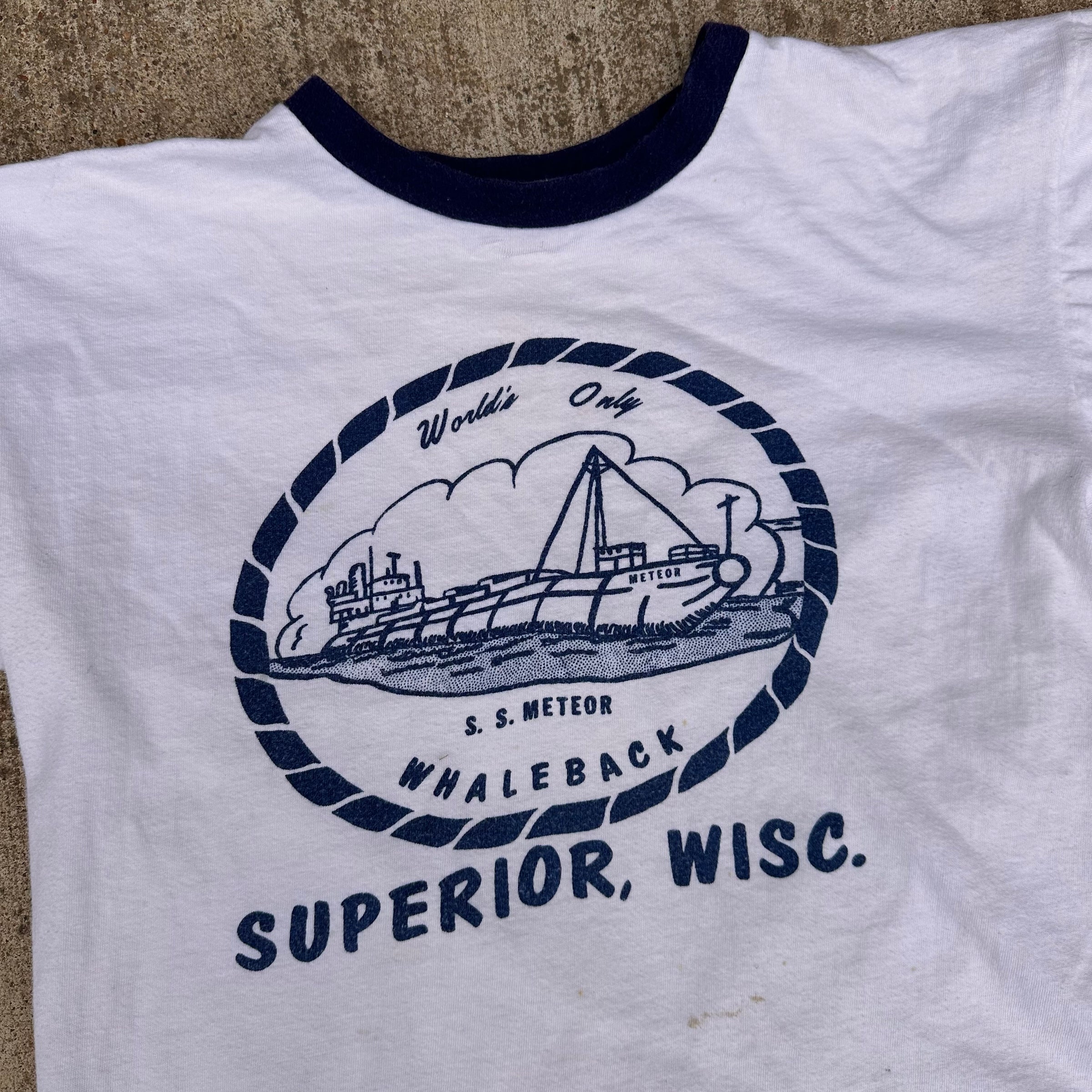 1970’s SS Meteor Whaleback Ship Ringer T-Shirt S/M