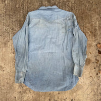 1970’s Maverick Chambray Western Shirt Large