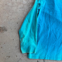 1950’s Prior Sun-Faded Blue Velvet Concho Pullover Shirt Small