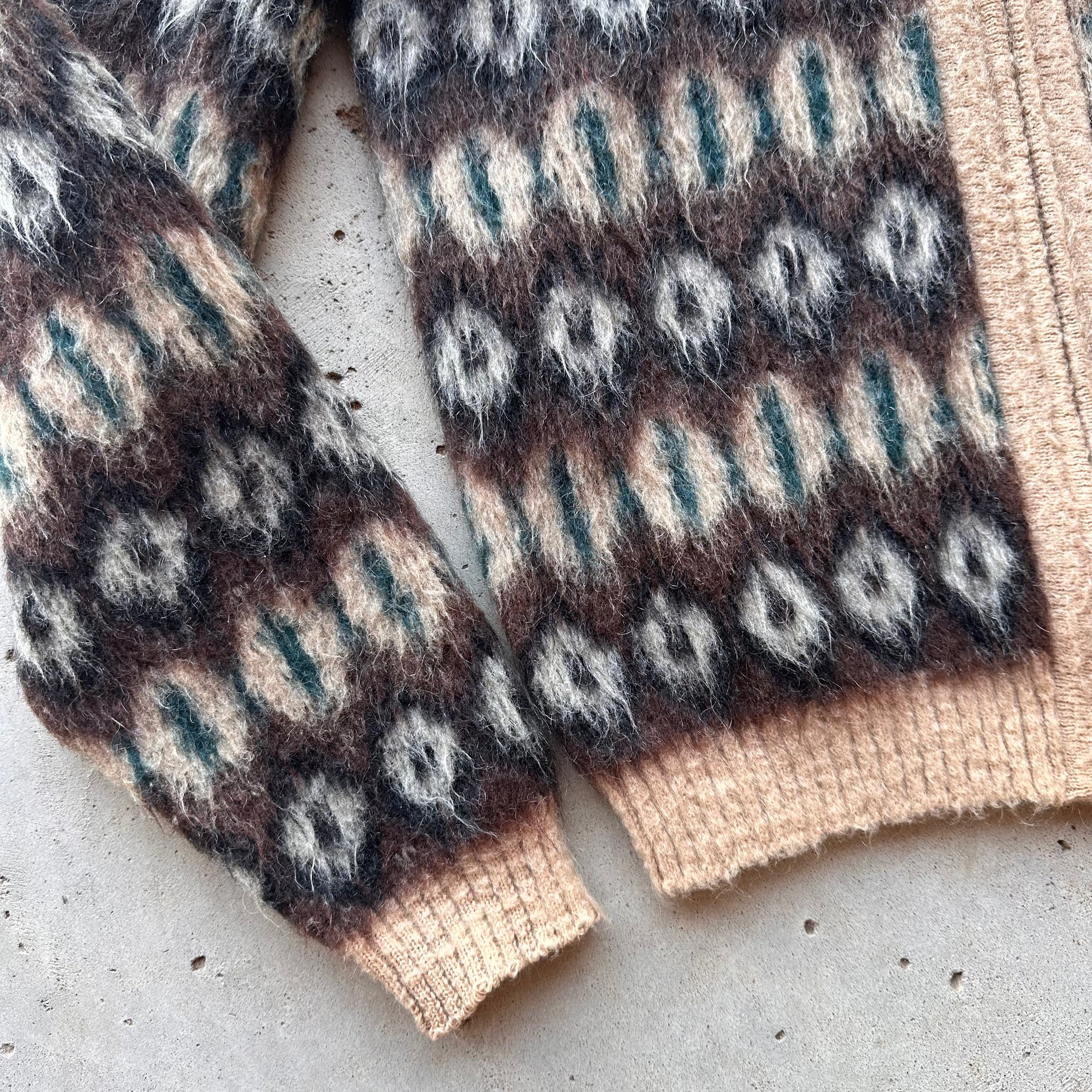 1960’s Campus Full Zip Mohair Cardigan Medium