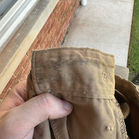 1940’s WWII USMC Khaki Chino Pants with Metal Buttons 31” Waist