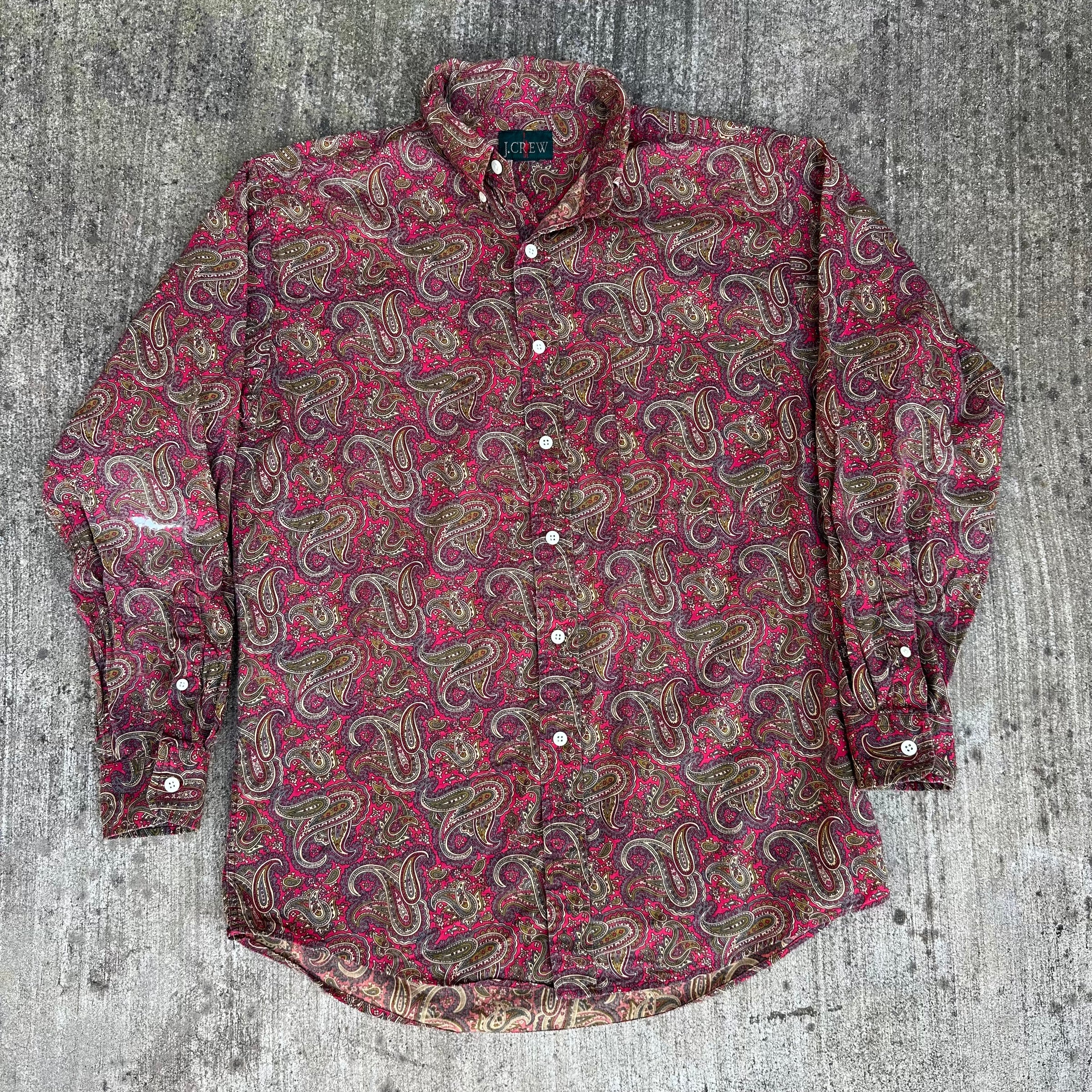 1990’s J Crew Paisley Button Down Shirt Large