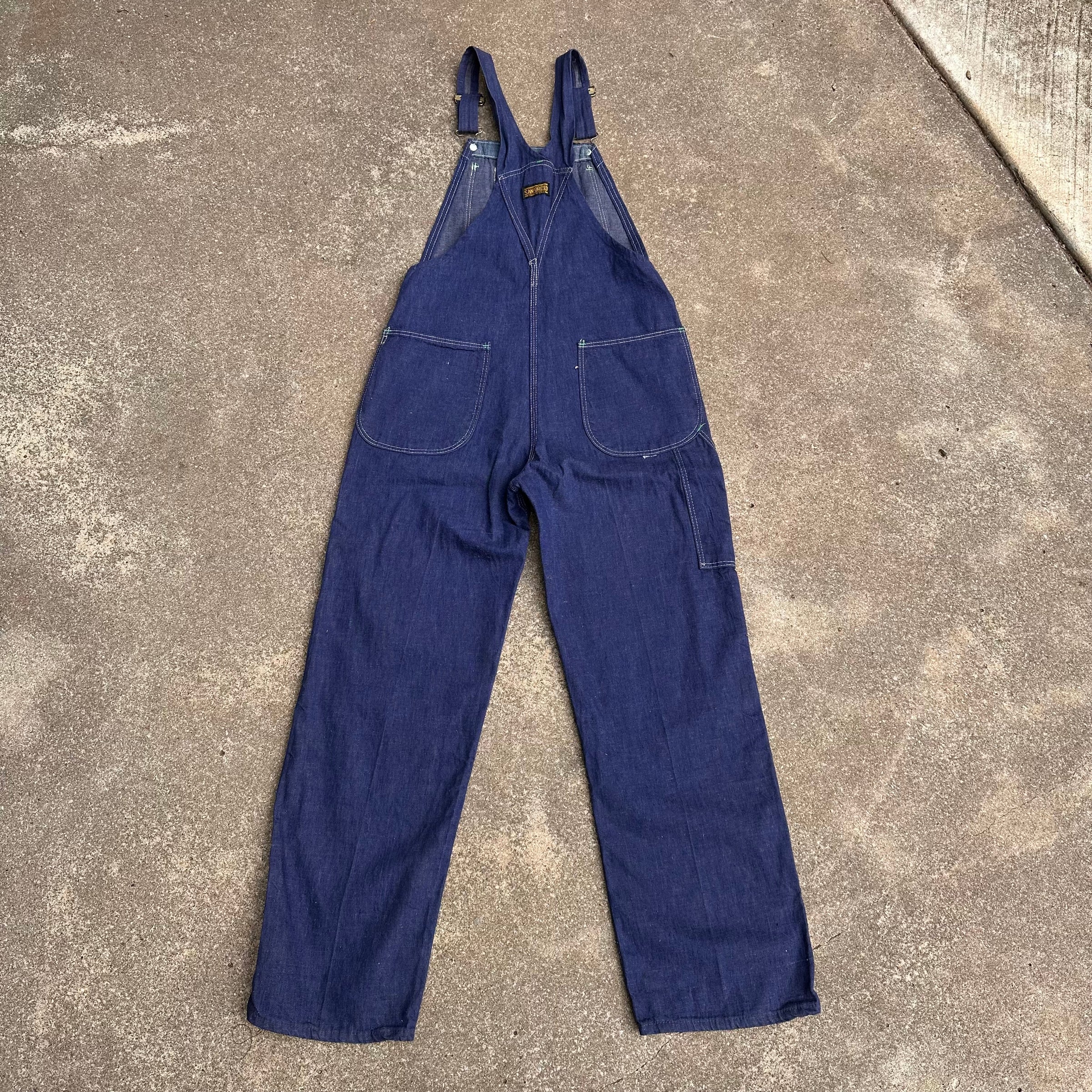 1950’s/60’s Mint Sanforized Denim Overalls 30” Waist