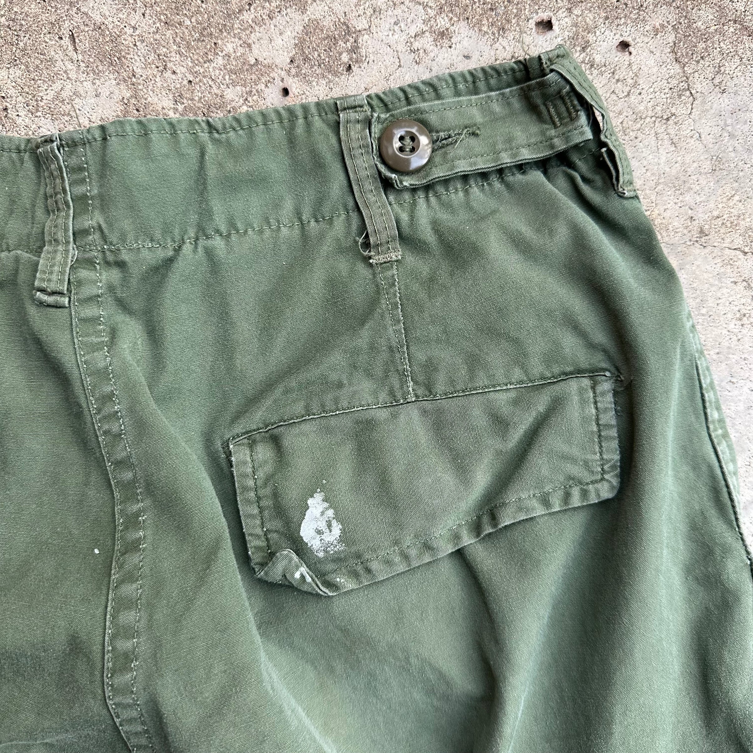 1960’s Vietnam War Second Pattern Poplin Jungle Pants Small Long