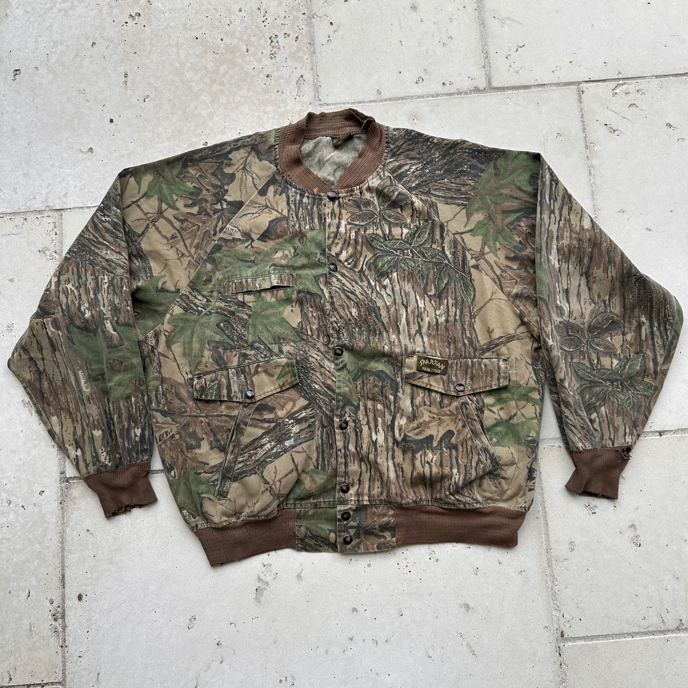 1980’s Spartan Real-Tree Camo Hunting Bomber Jacket XXL