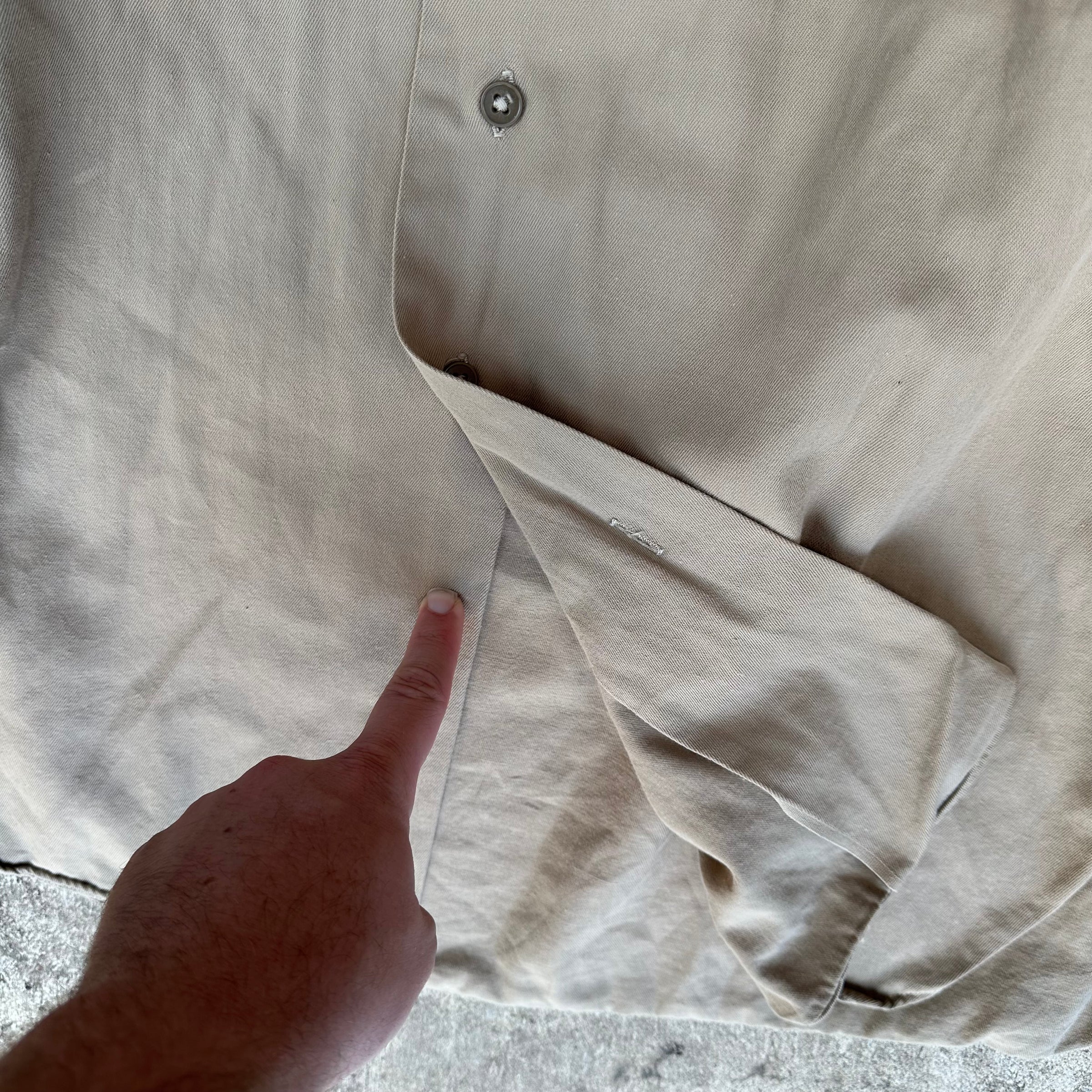 1940’s WWII 82nd Airborne Patched Khaki Shirt with Gas Flap