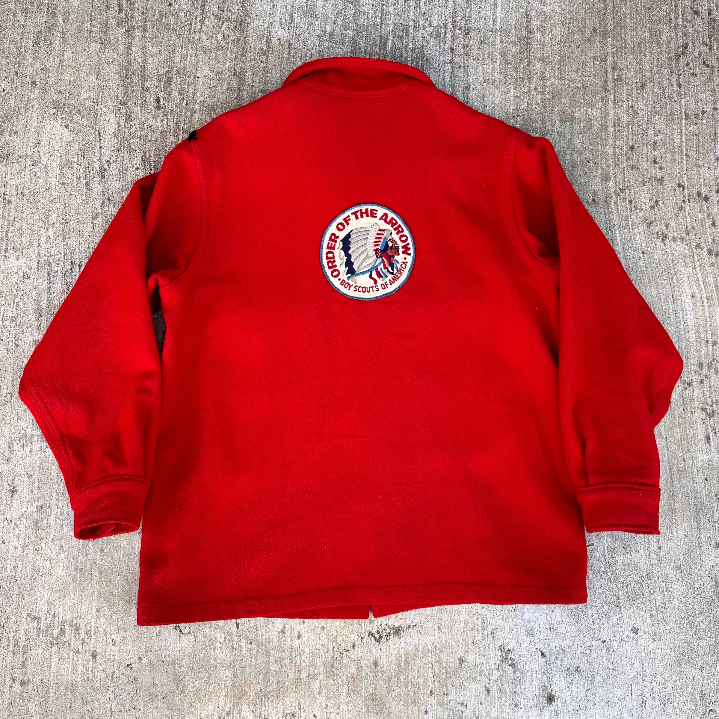 1960’s Boy Scout Patched Wool CPO Shirt Size 42