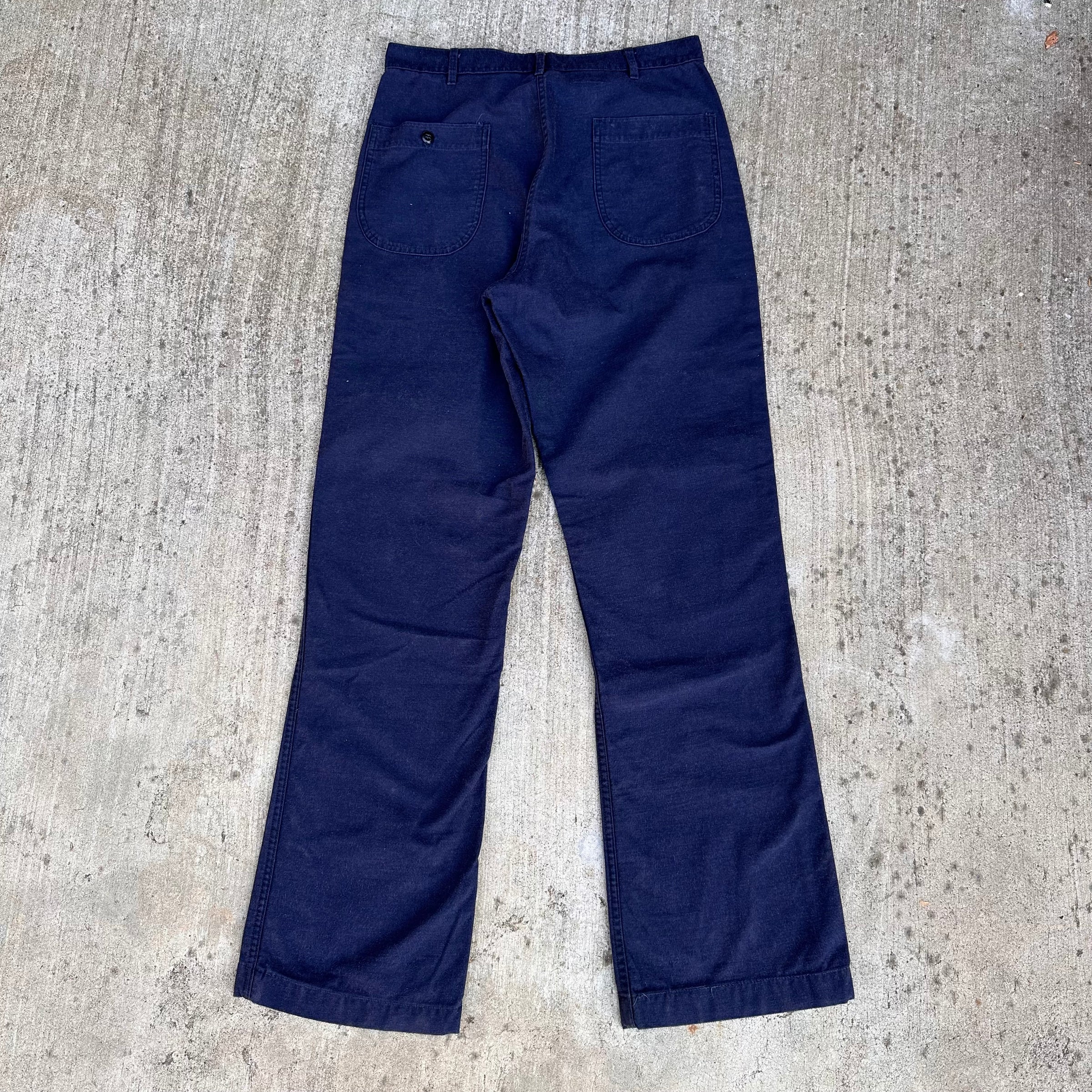 1970’s USN Dark Blue Utility Trousers 31” x 32”