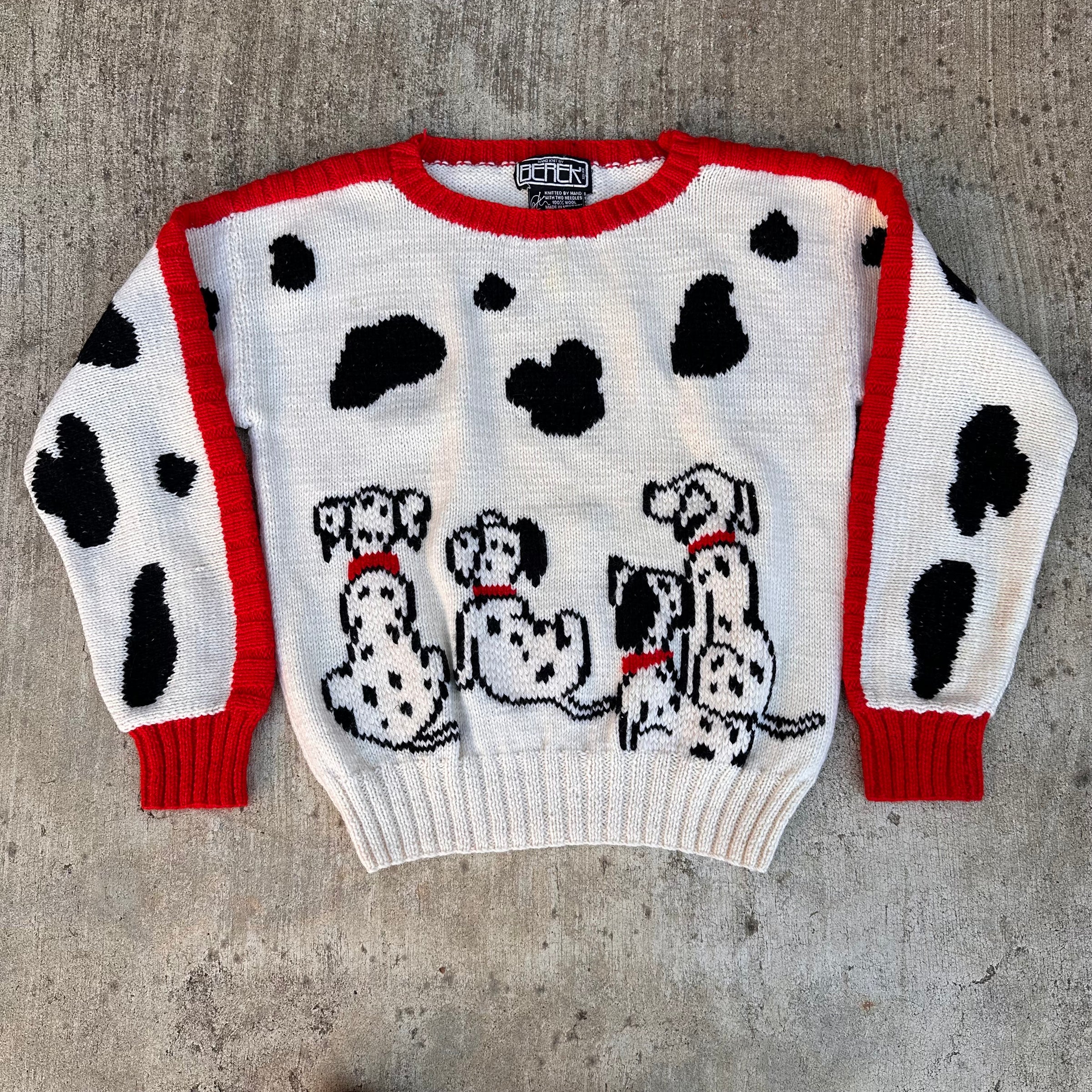 1980’s Berek Wool Dalmatian Sweater Medium