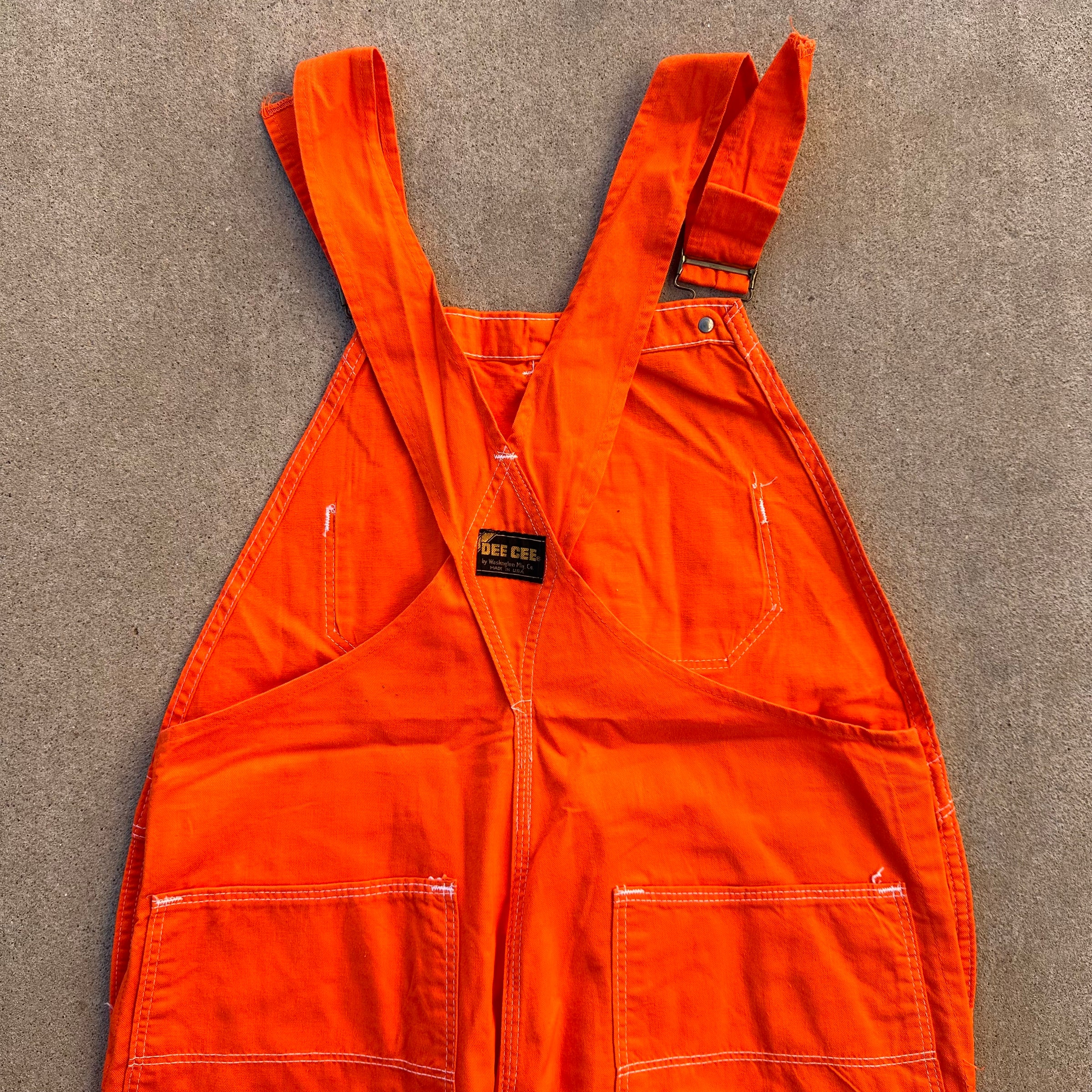 1980’s Deadstock Dee Cee Orange Overalls 38” x 30”