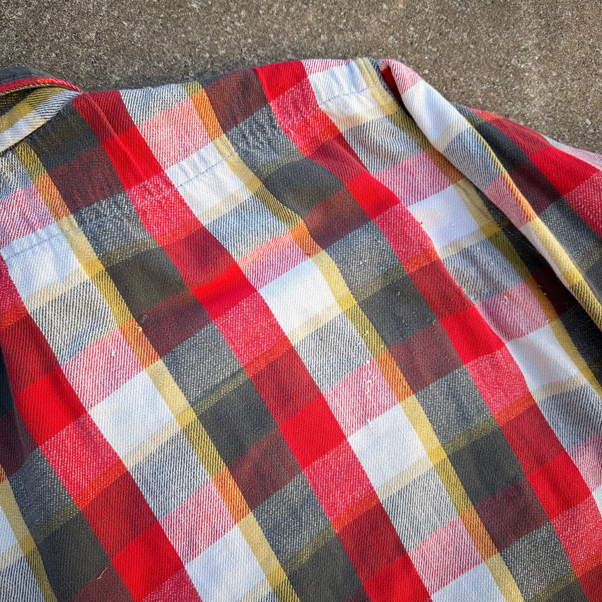 1950’s Big Mac Penney’s Plaid Cotton Flannel Shirt XL