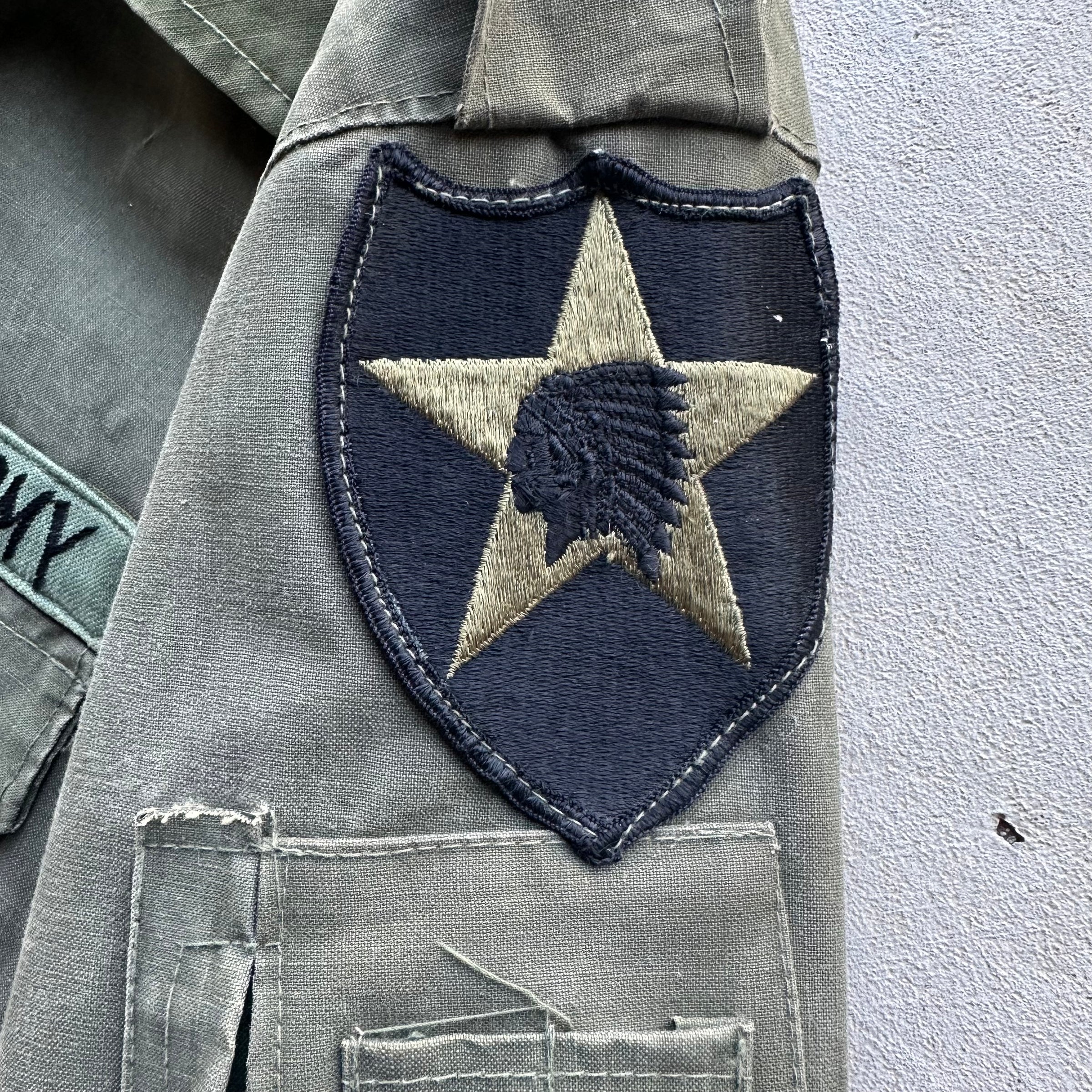 1960’s Tailor Made Reversible Korean Frogskin Camo Jacket Large