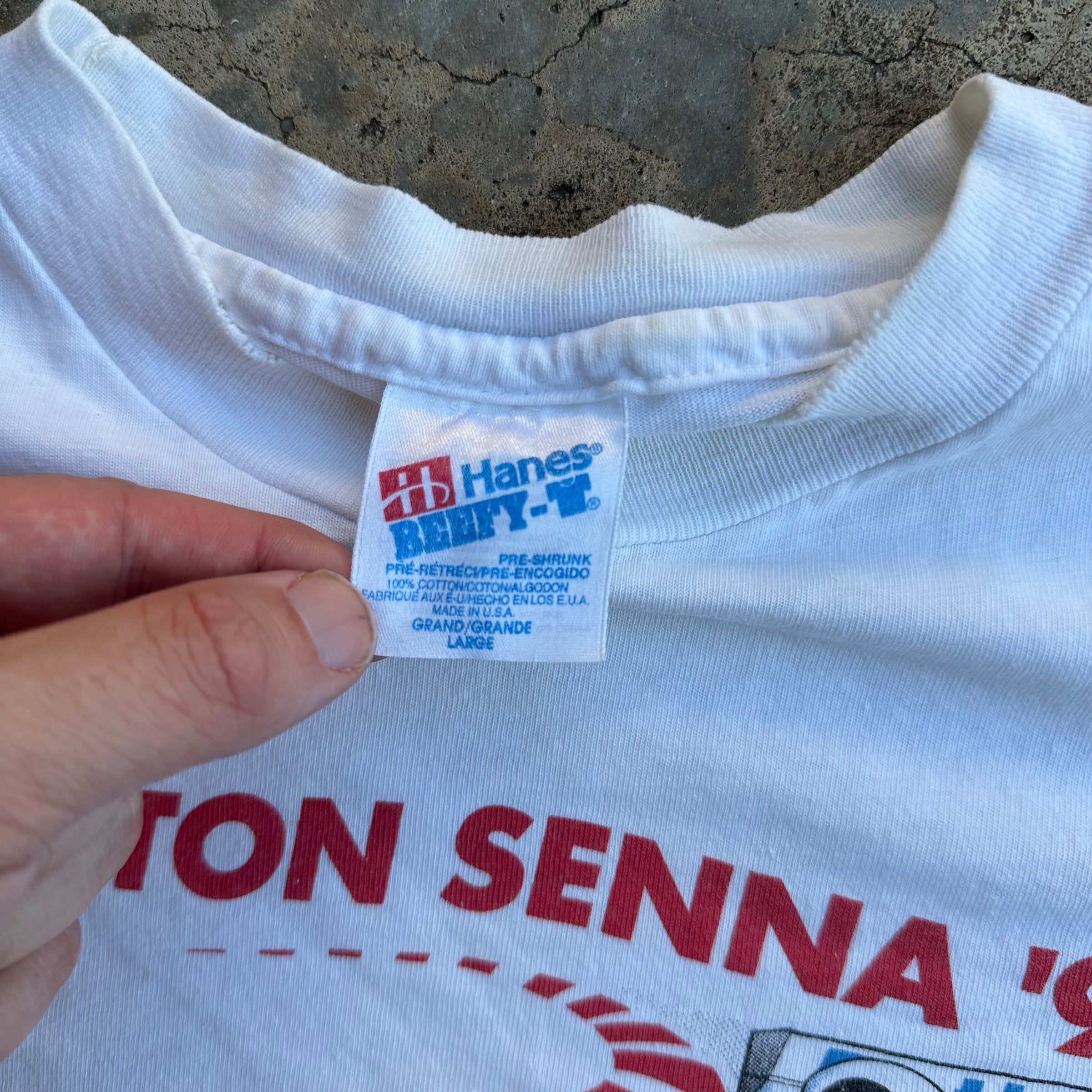 1990’s Ayrton Senna Williams Renault Formula 1 Racing T-Shirt Large