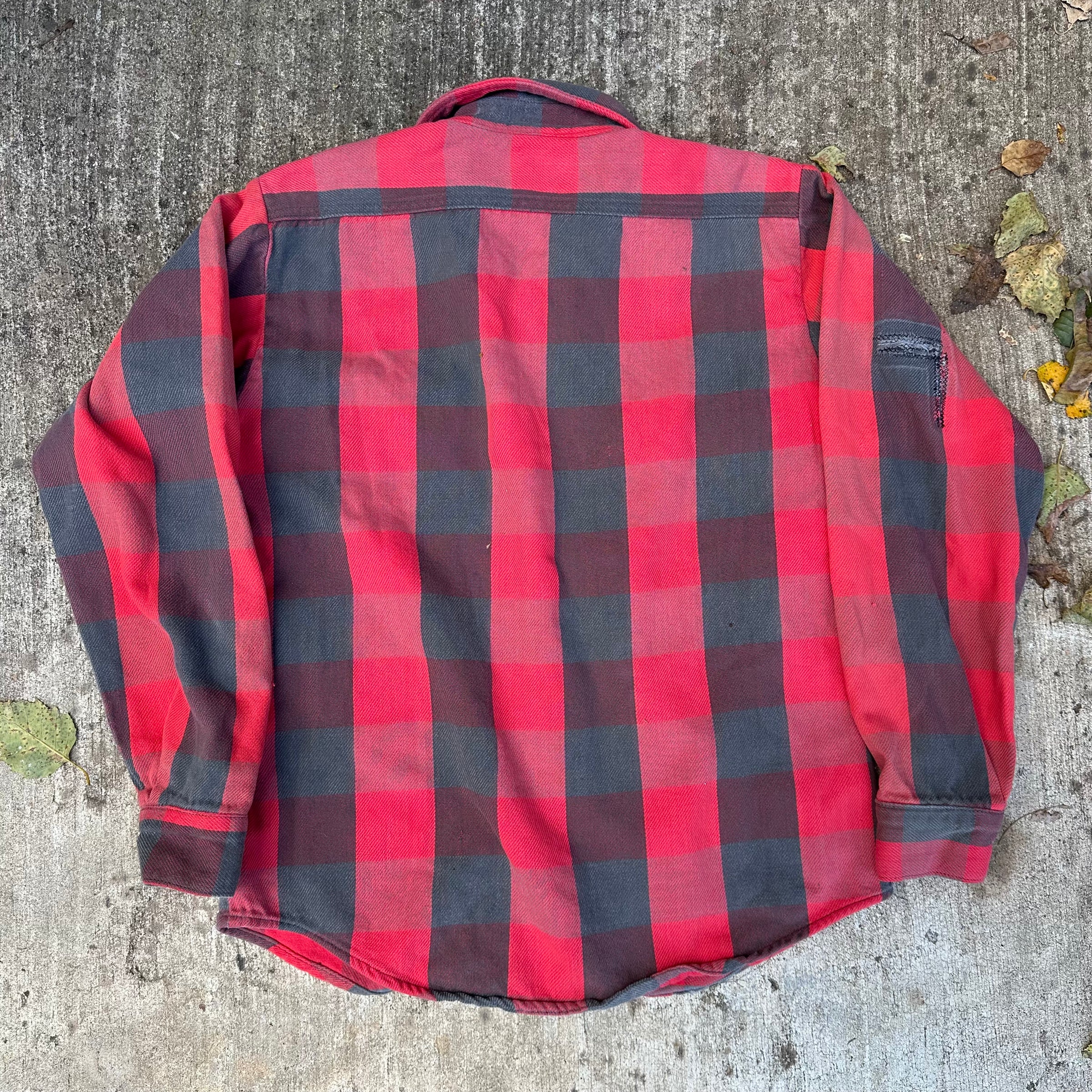 1980’s Five Brothers Plaid Cotton Flannel Shirt Medium