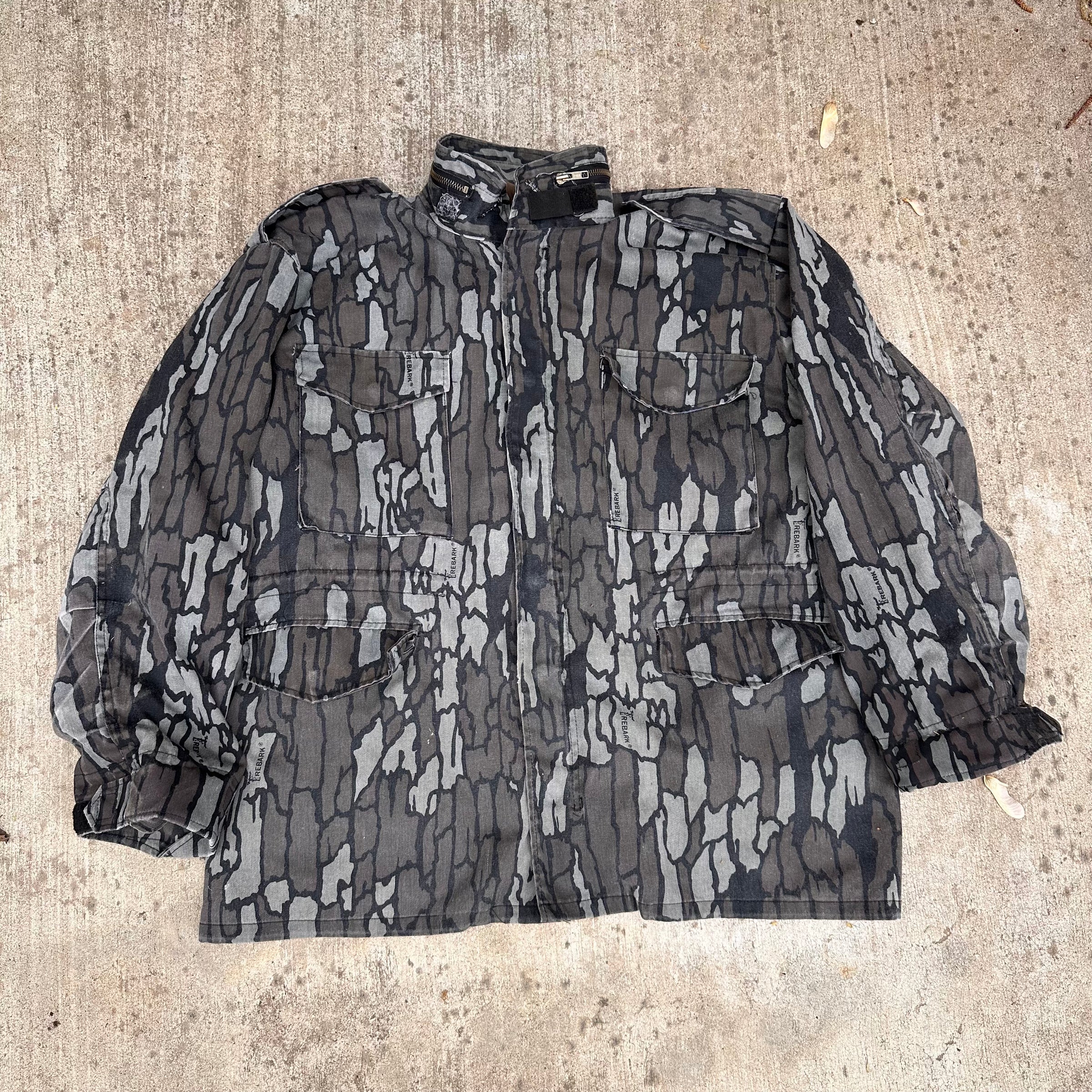 1980’s/90’s Duck Bay Trebark Camo M-65 Field Jacket Large